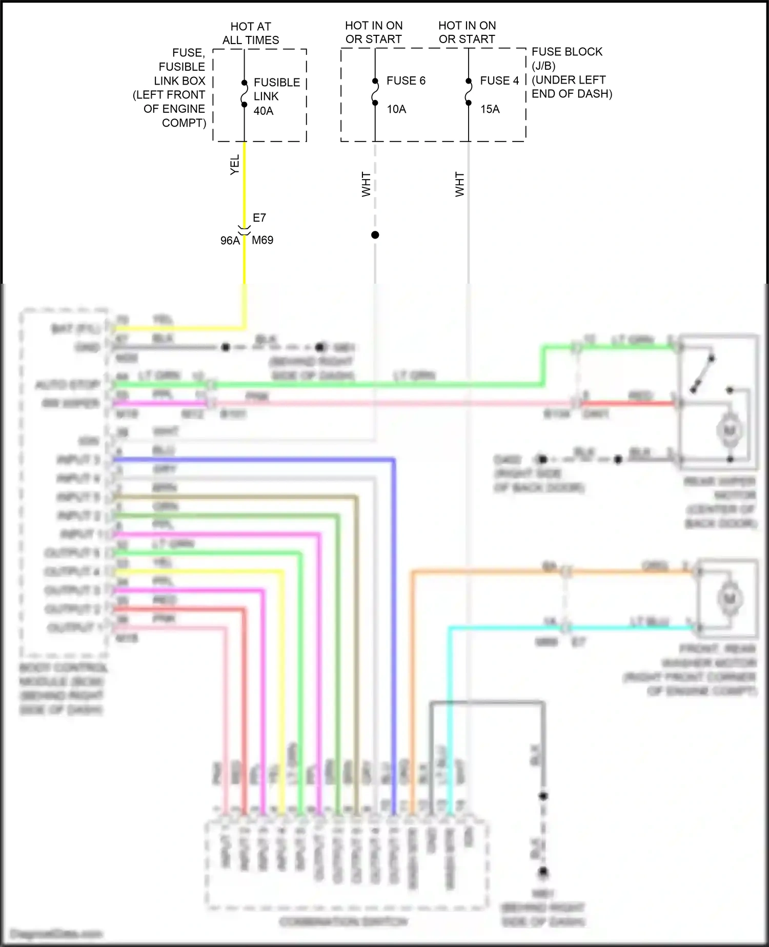 Nissan Tiida C11 facelift (2010-2013) input 4 wiring diagram  (7 of 7)