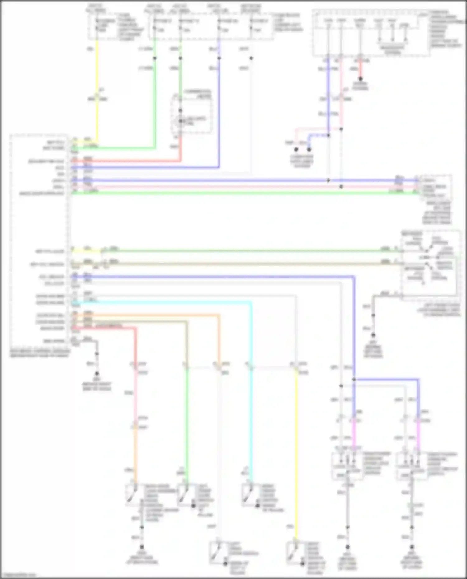 Wiring diagram intelligent key unit for Nissan Tiida C11 facelift (2010-2013) (3 of 8)
