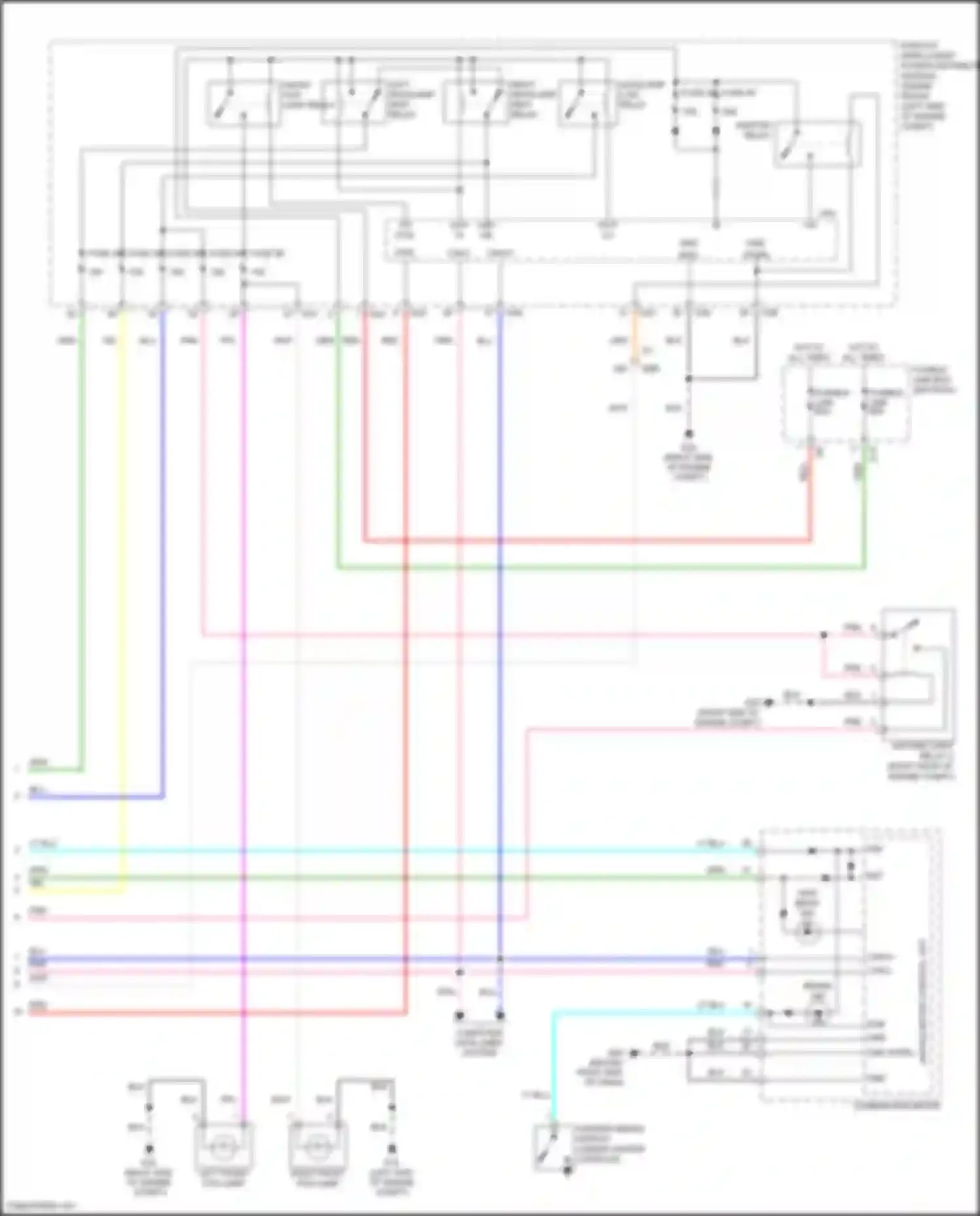 Wiring diagram left front fog lamp for Nissan Tiida C11 facelift (2010-2013) (1 of 2)