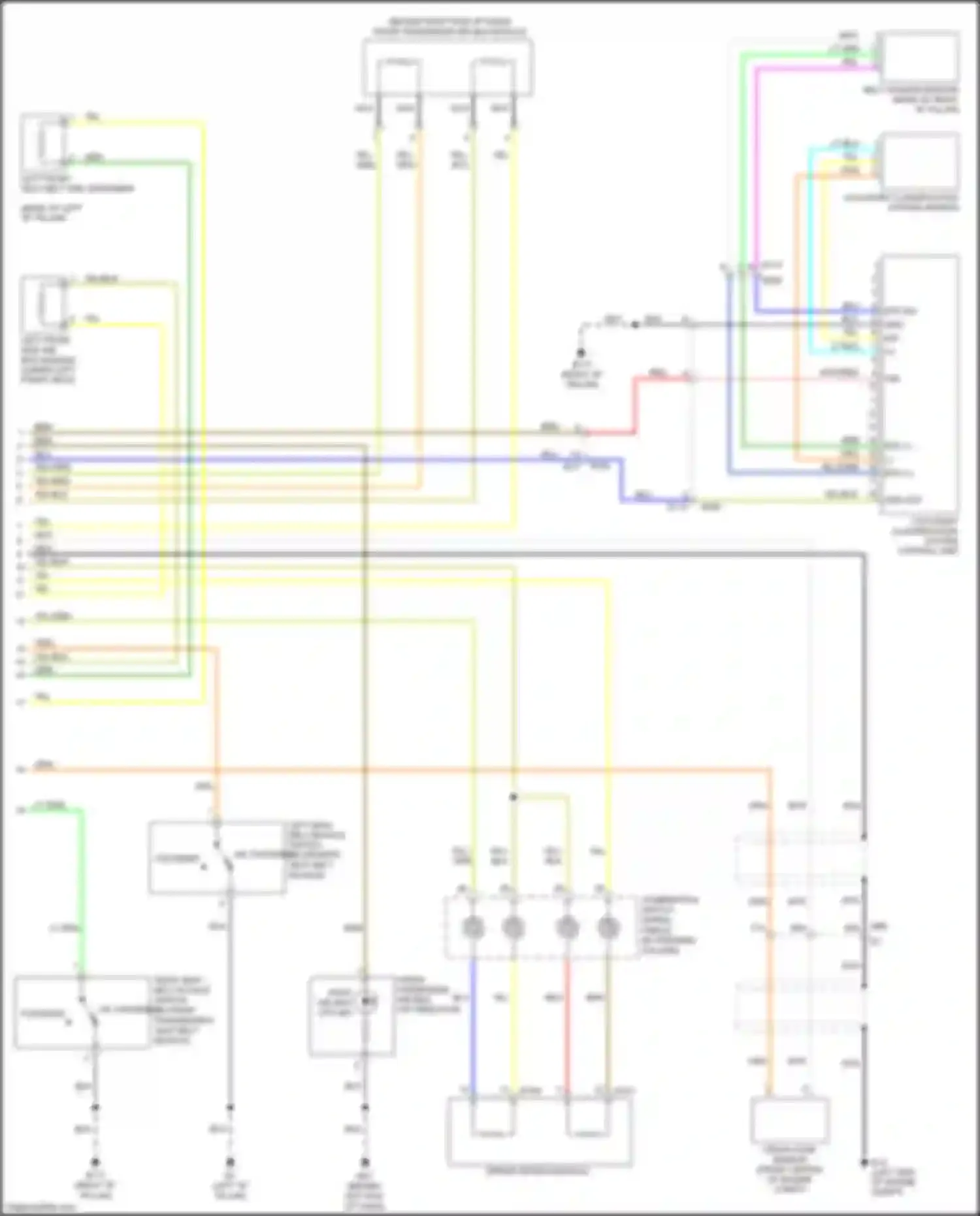 Wiring diagram occupant classification system sensor for Nissan Tiida C11 facelift (2010-2013) (1 of 1)