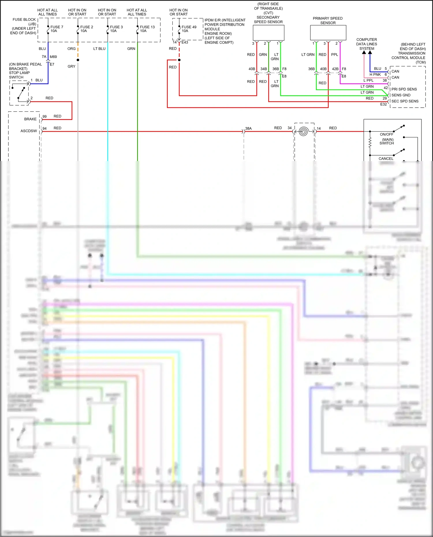 Nissan Tiida C11 facelift (2010-2013) sensor 1 wiring diagram  (1 of 3)