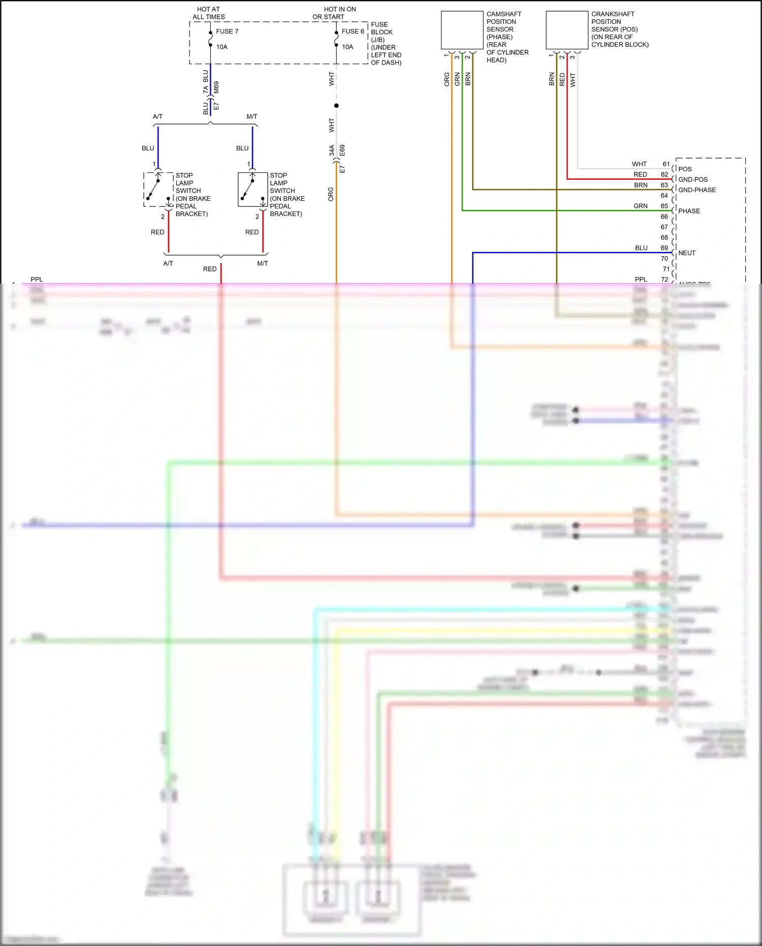 Nissan Tiida C11 facelift (2010-2013) sensor 1 wiring diagram  (2 of 3)