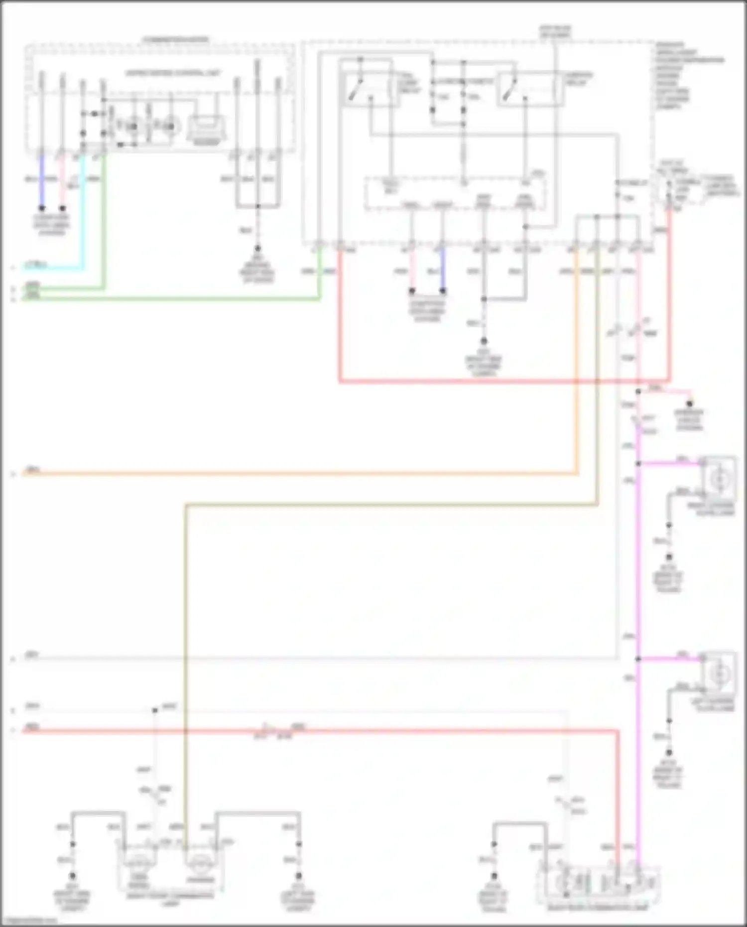 Wiring diagram tail lamp relay for Nissan Tiida C11 facelift (2010-2013) (2 of 4)