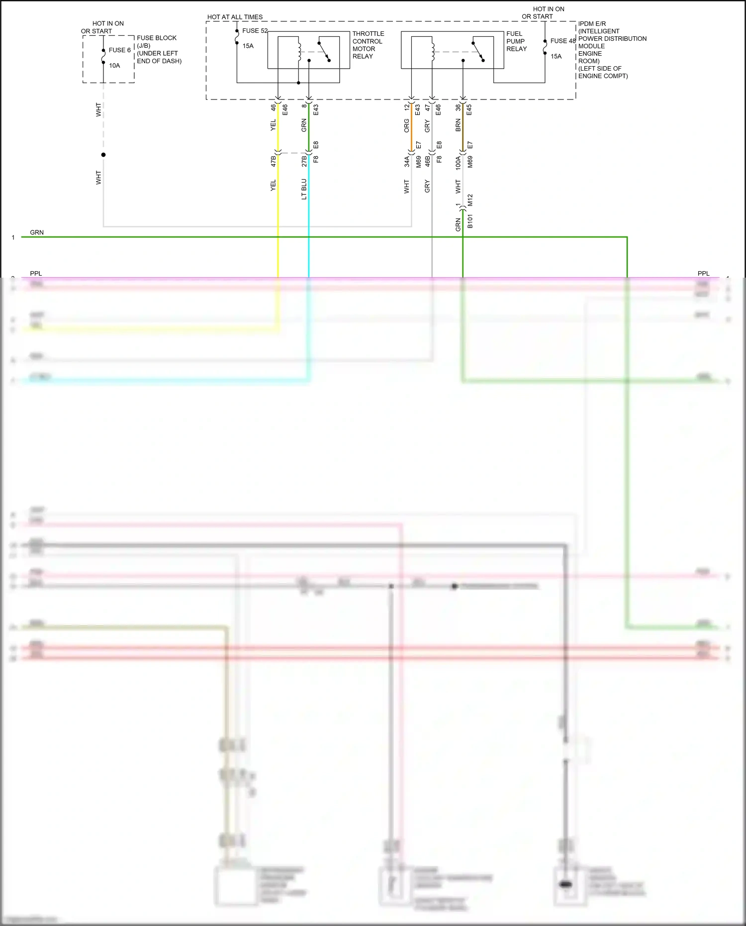 Wiring diagram transmissions system for Nissan Tiida C11 facelift (2010-2013) (2 of 3)