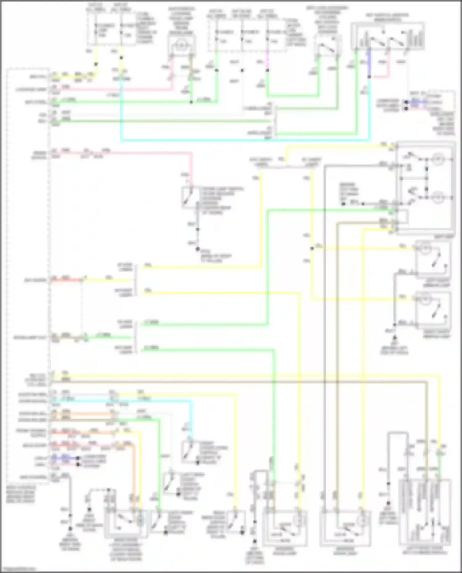 Wiring diagram trunk opener output for Nissan Tiida C11 facelift (2010-2013) (4 of 6)