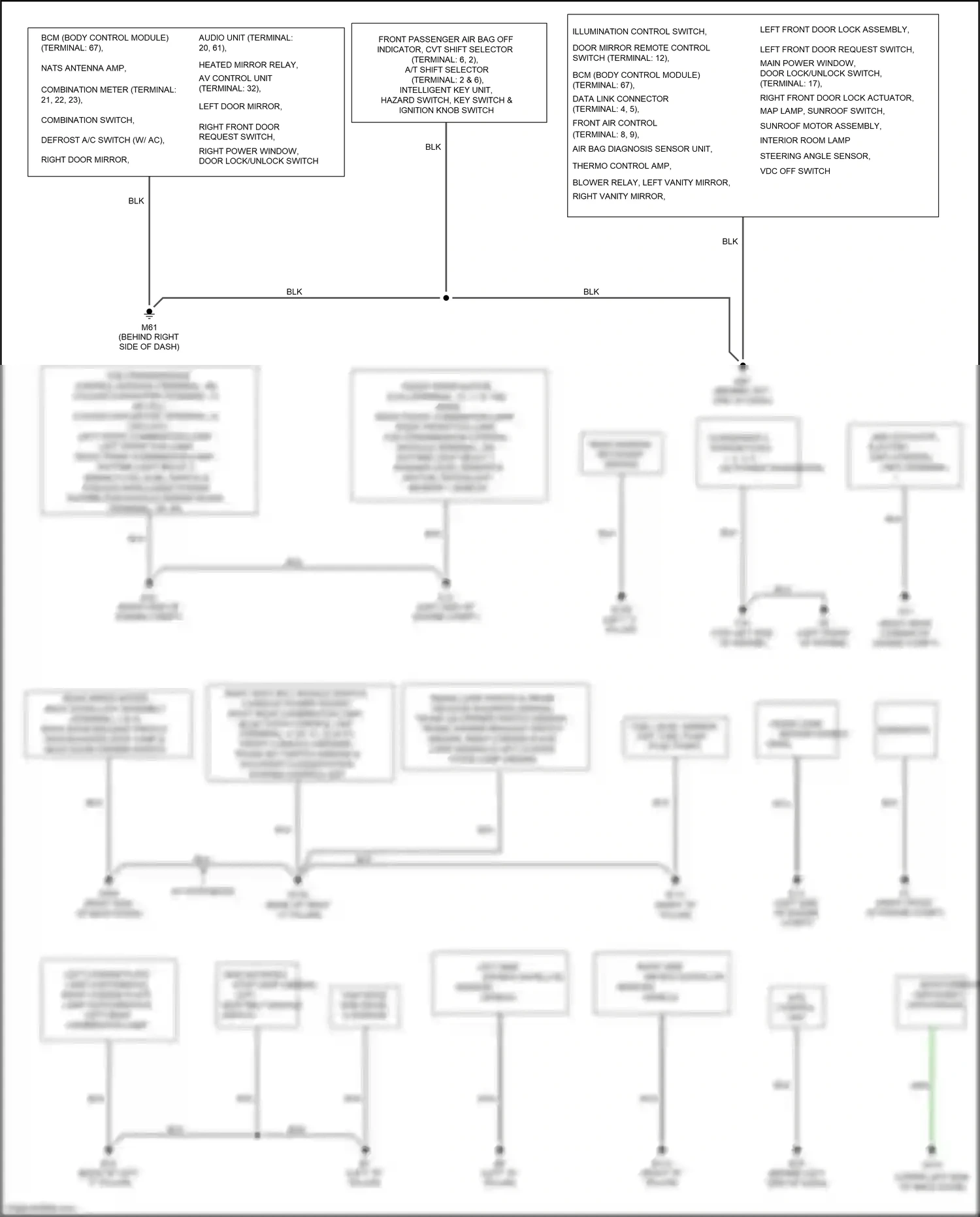 Wiring diagram vdc off switch for Nissan Tiida C11 facelift (2010-2013) (2 of 3)