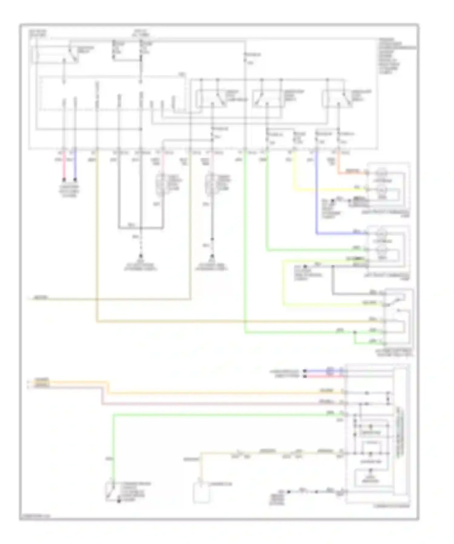 Titan Nissan I facelift (2007-2015): Headlamps circuit, with drl (2 of 2)