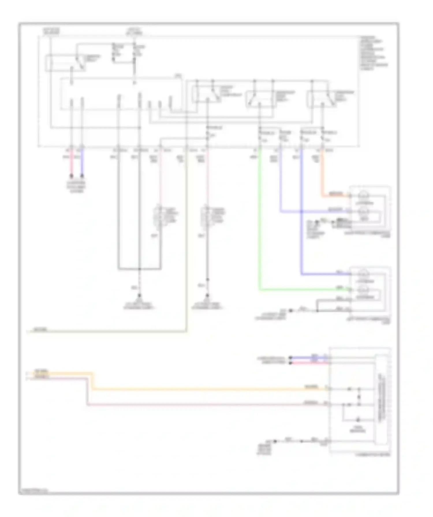 Titan Nissan I facelift (2007-2015): Headlamps circuit, without drl (2 of 2)