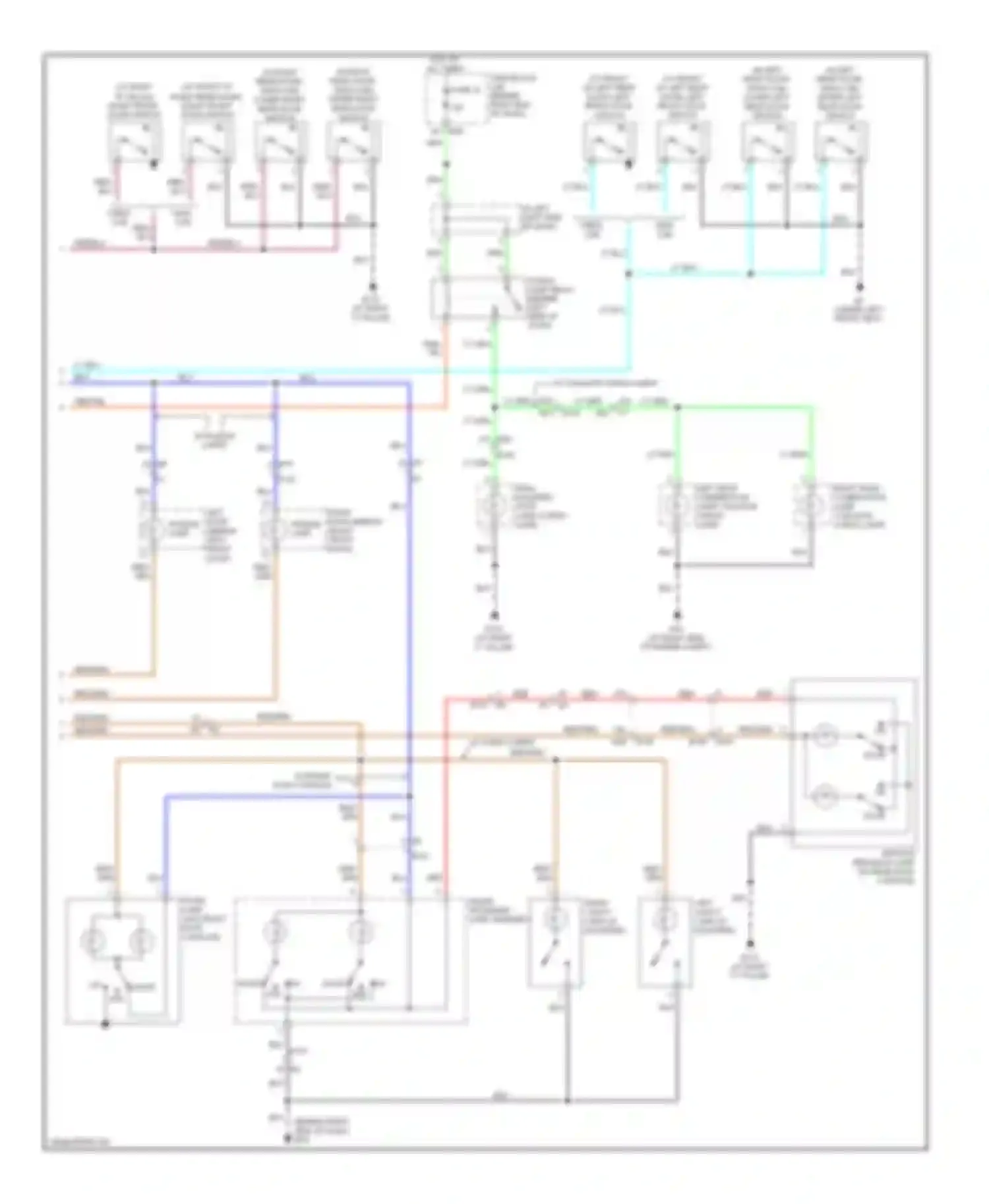 Titan Nissan I facelift (2007-2015): Courtesy lamps circuit (2 of 2)