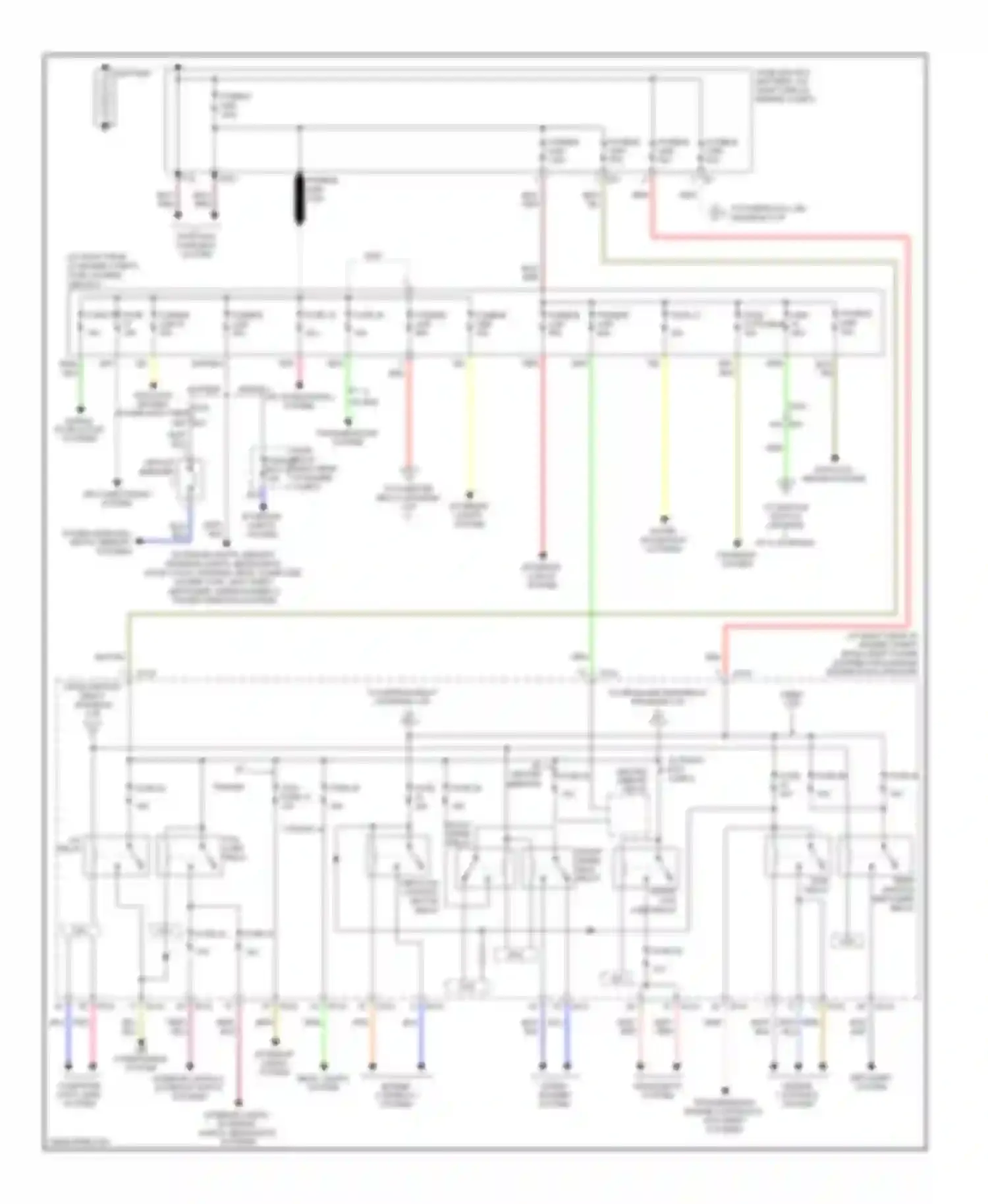Titan Nissan I facelift (2007-2015): Power distribution circuit (1 of 3)