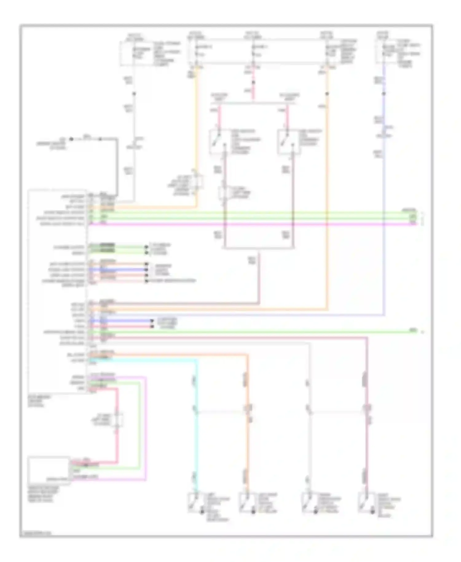 Titan Nissan I facelift (2007-2015): Power door locks circuit, crew cab (1 of 2)