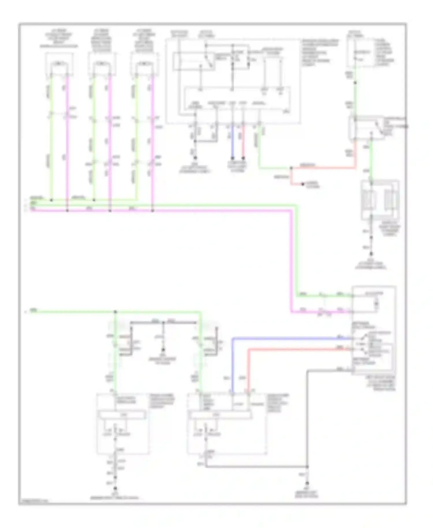 Titan Nissan I facelift (2007-2015): Power door locks circuit, crew cab (2 of 2)
