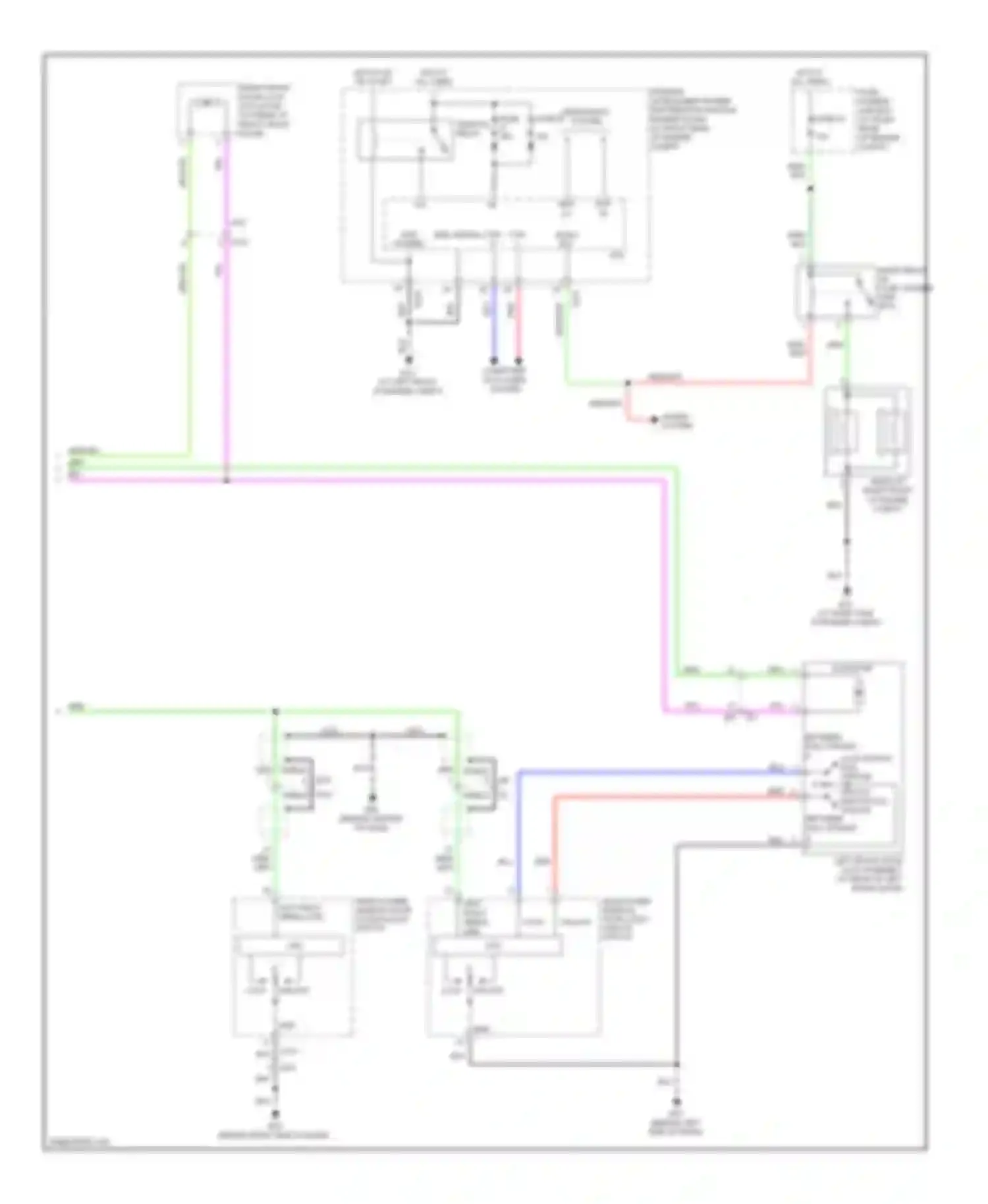 Titan Nissan I facelift (2007-2015): Power door locks circuit, king cab (2 of 2)
