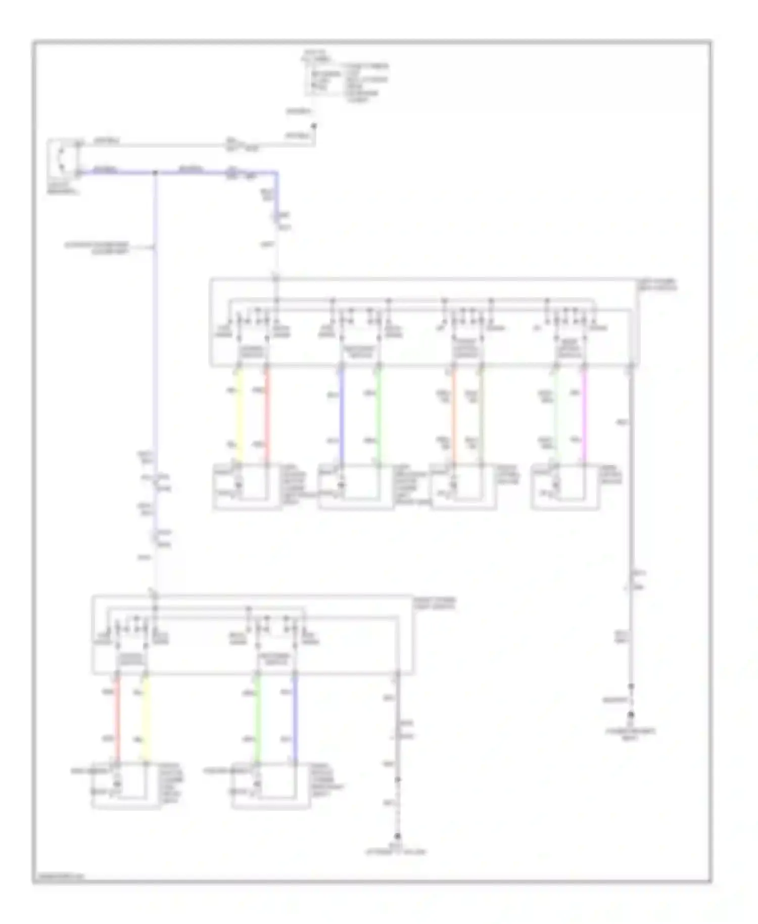 Titan Nissan I facelift (2007-2015): Power seat circuit