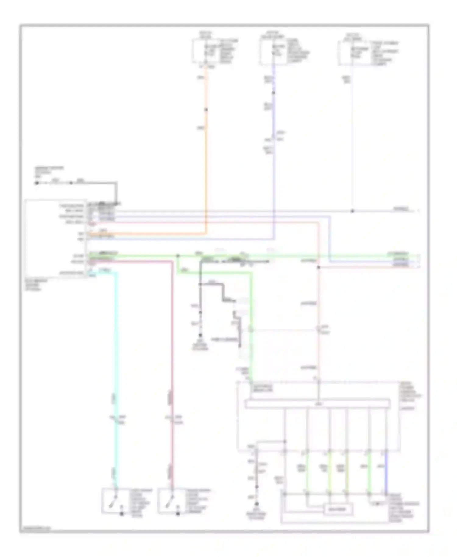 Titan Nissan I facelift (2007-2015): Power windows circuit, crew cab (1 of 2)
