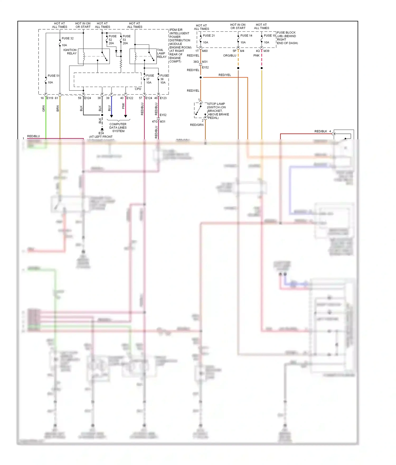 Wiring diagram abs/tcs/vdc control unit for Nissan Titan I facelift (2007-2015) (2 of 2)