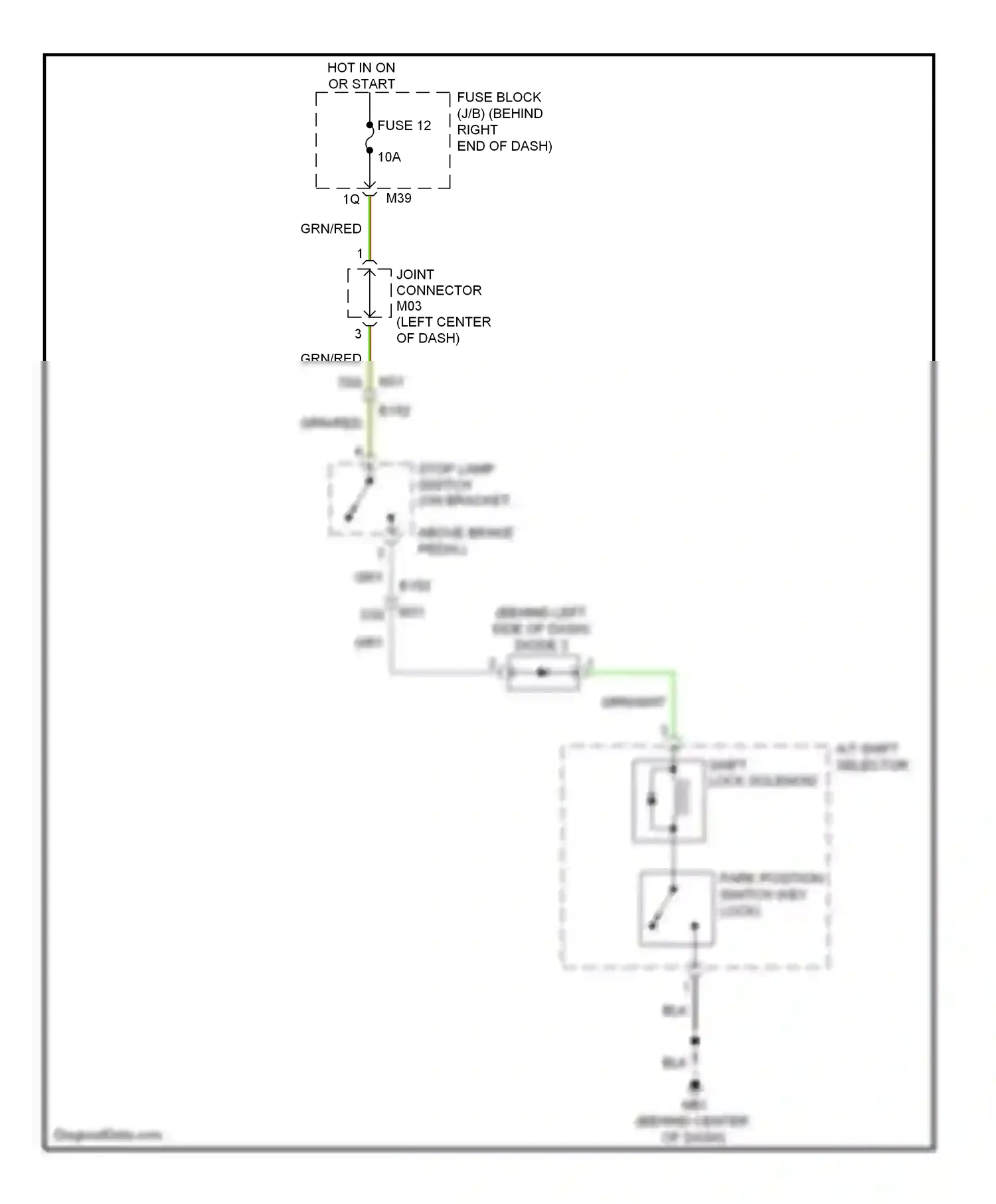Wiring diagram a/t shift selector for Nissan Titan I facelift (2007-2015) (2 of 3)