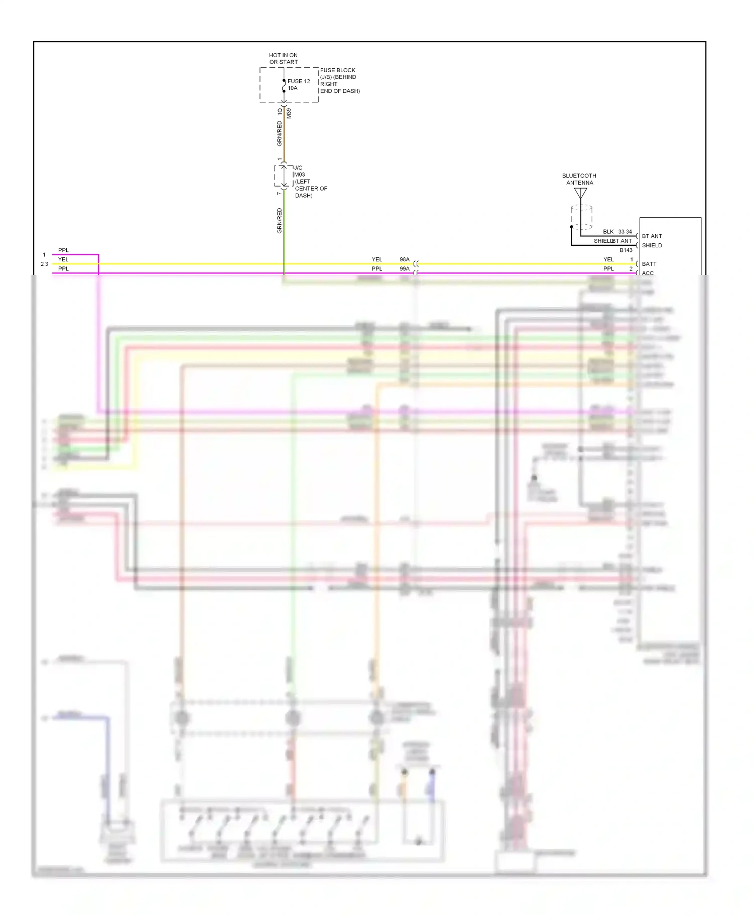 Wiring diagram bluetooth antenna for Nissan Titan I facelift (2007-2015) (2 of 2)