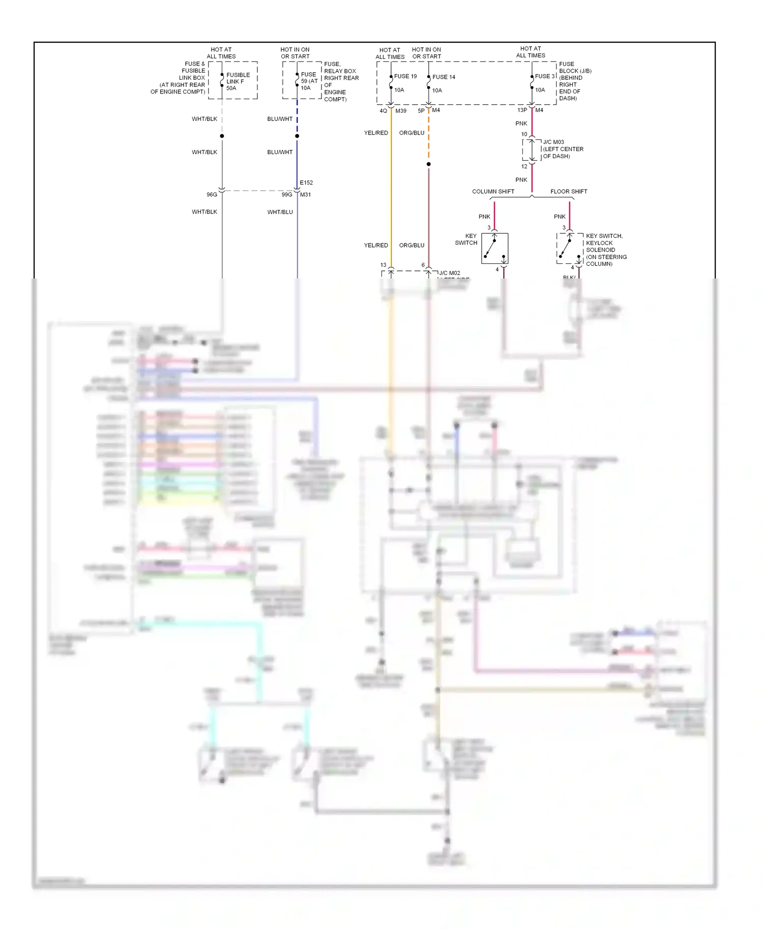 Wiring diagram combination switch for Nissan Titan I facelift (2007-2015) (3 of 4)