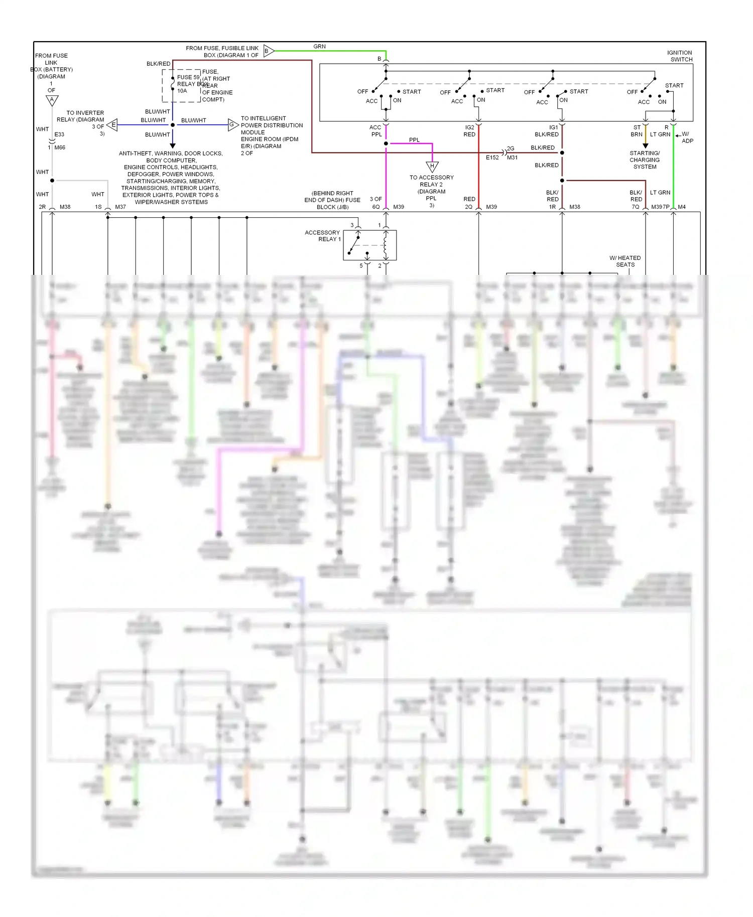Wiring diagram ignition switch for Nissan Titan I facelift (2007-2015) (1 of 2)
