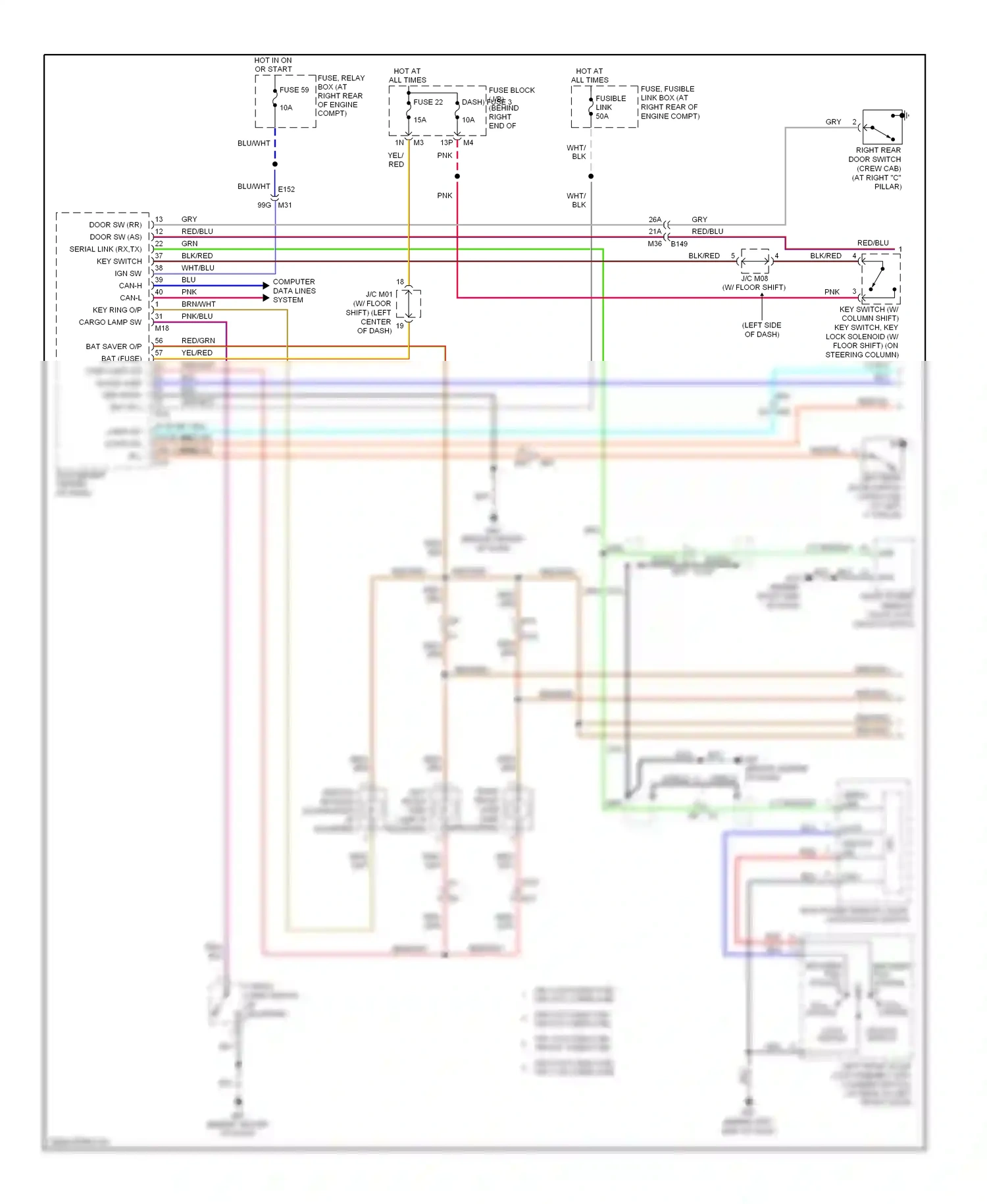 Wiring diagram lock unlock switch switch for Nissan Titan I facelift (2007-2015) (1 of 1)