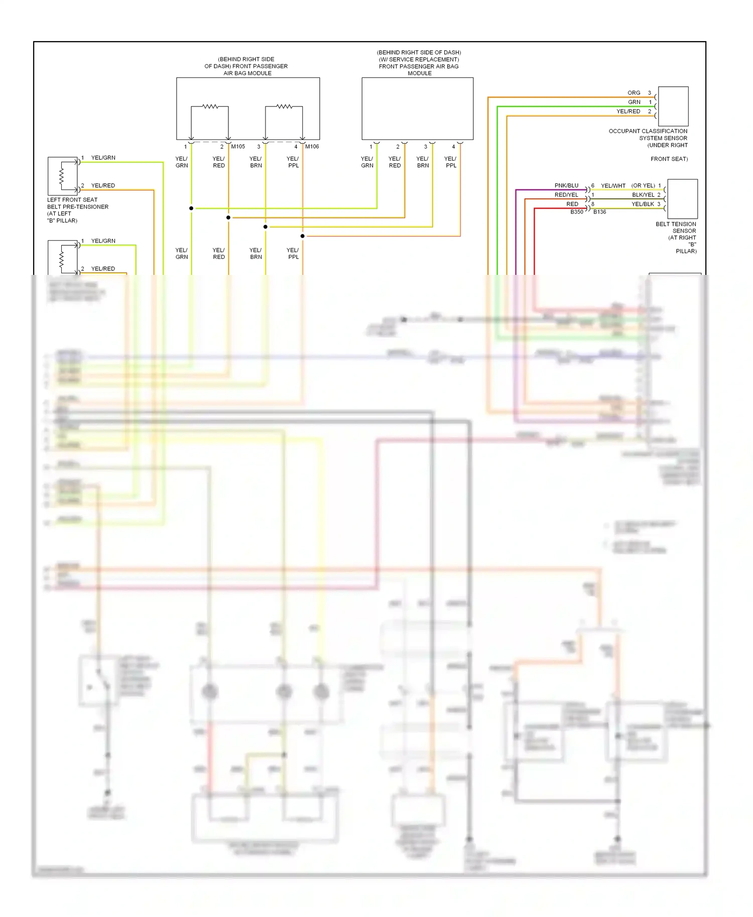 Wiring diagram occupant classification system sensor (under right for Nissan Titan I facelift (2007-2015) (1 of 1)