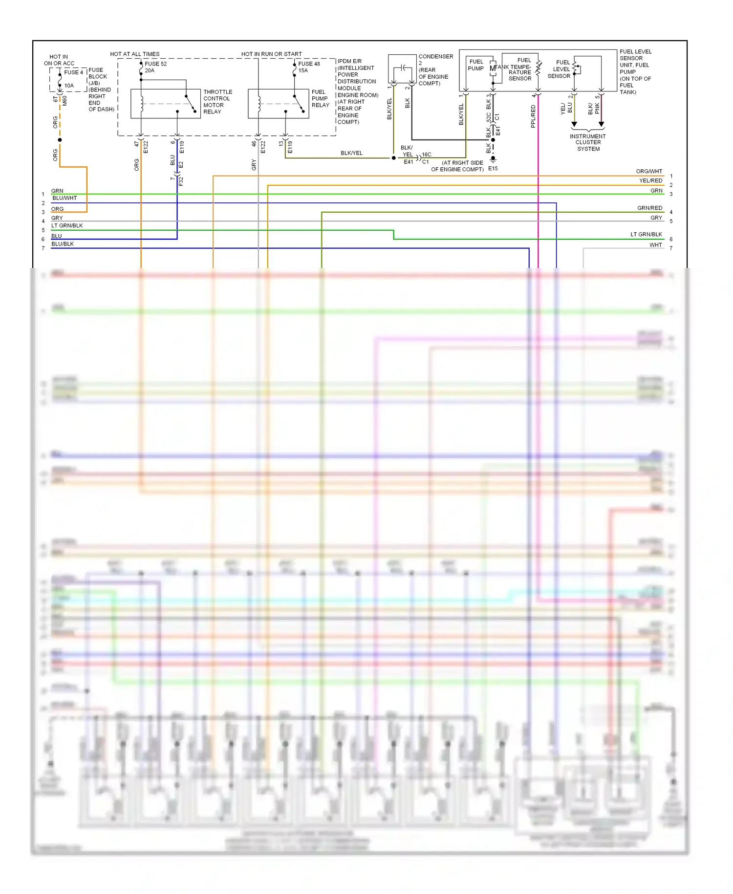 Wiring diagram sensor 1 for Nissan Titan I facelift (2007-2015) (2 of 4)