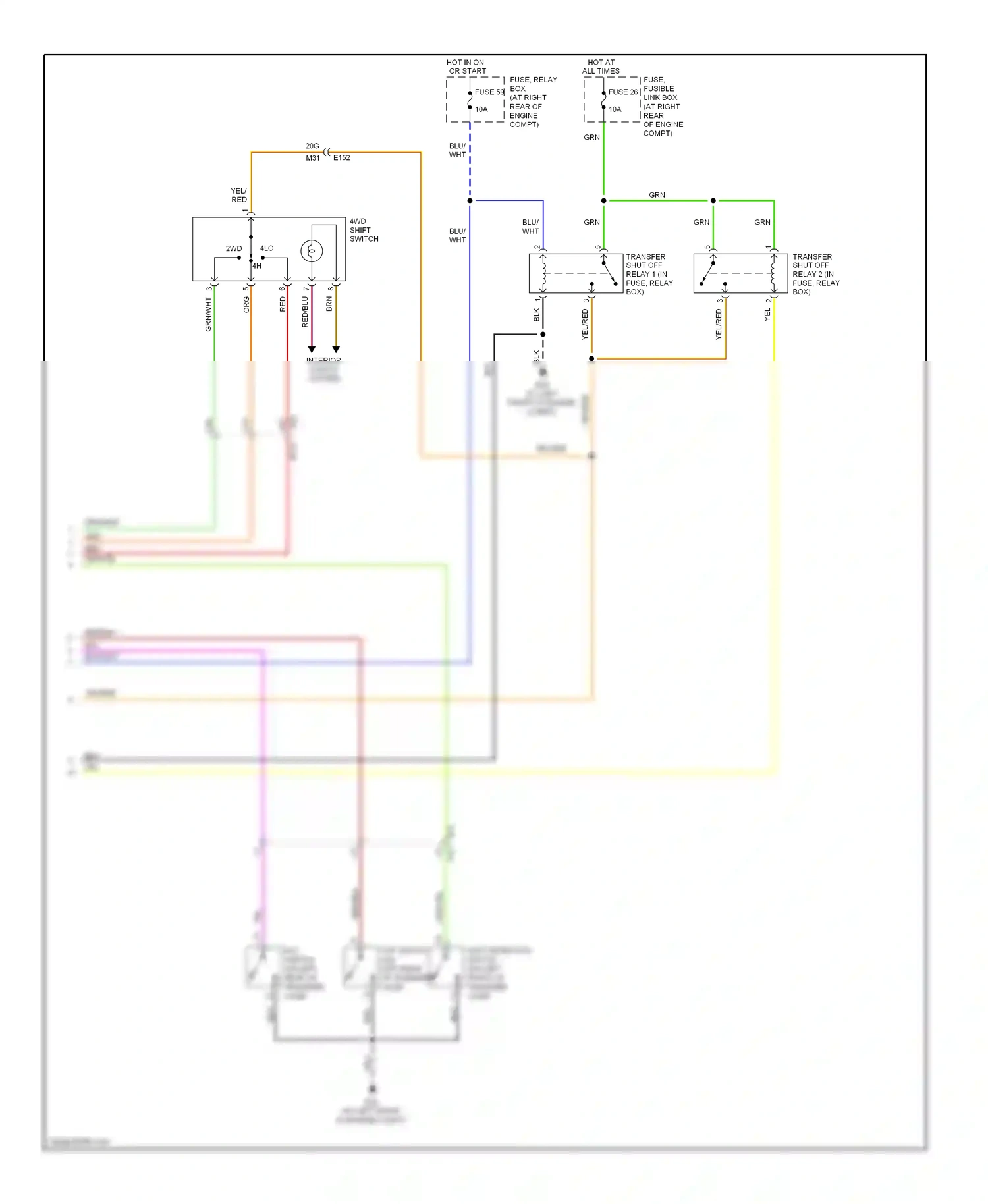 Wiring diagram shift switch for Nissan Titan I facelift (2007-2015) (1 of 1)
