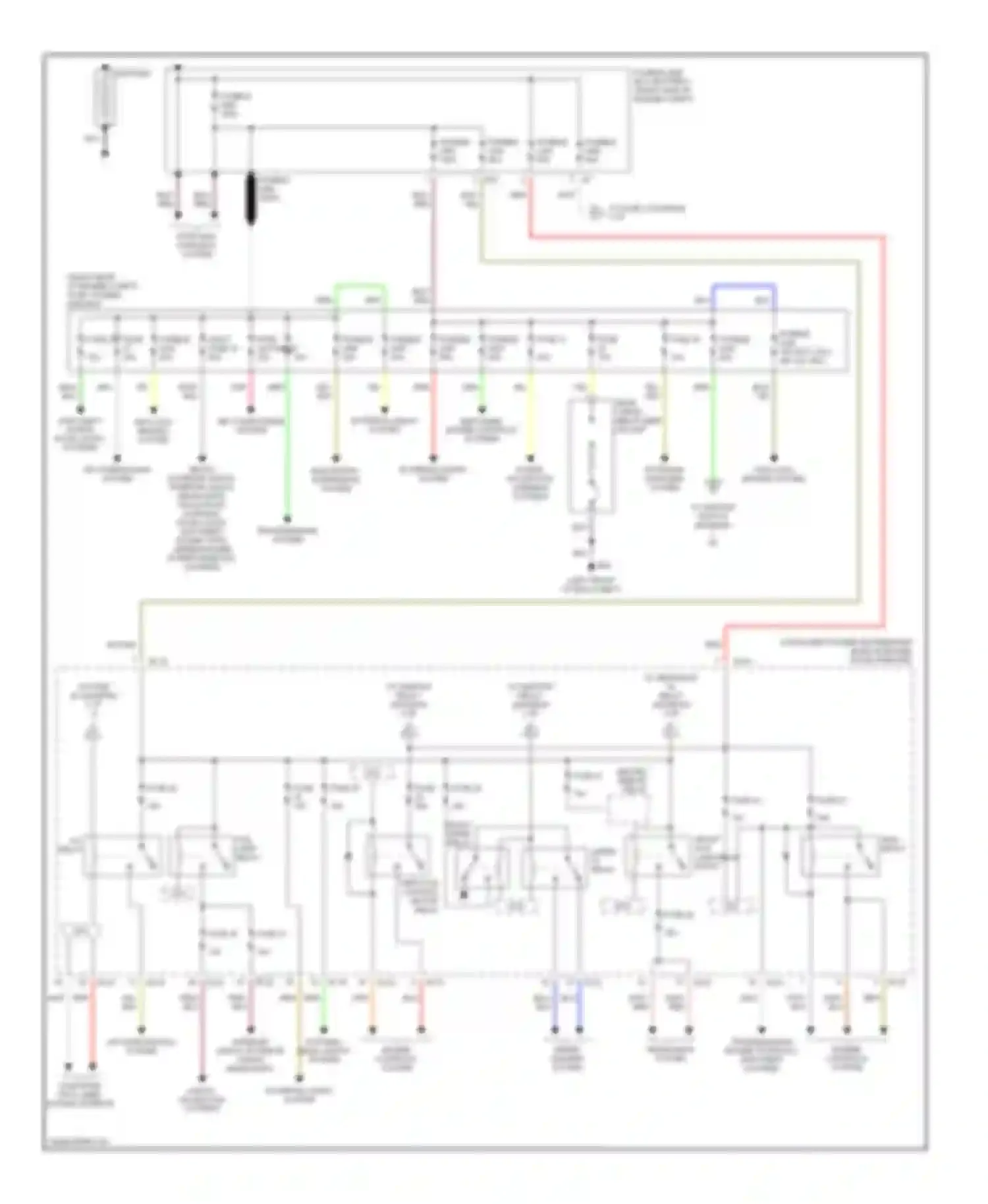 Titan Nissan I (2003-2006): Power distribution circuit (1 of 2)