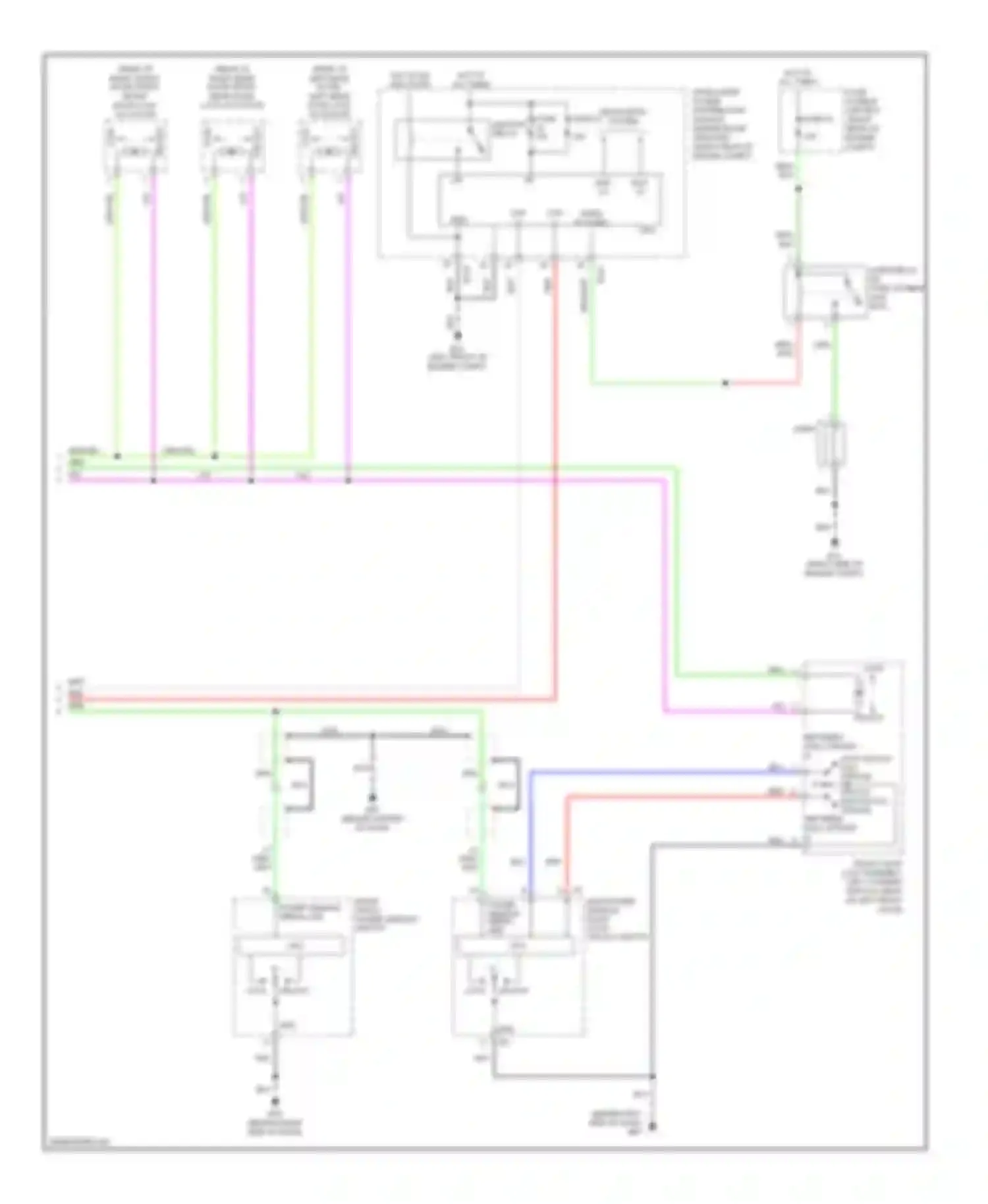 Titan Nissan I (2003-2006): Power door locks circuit, crew cab (2 of 2)