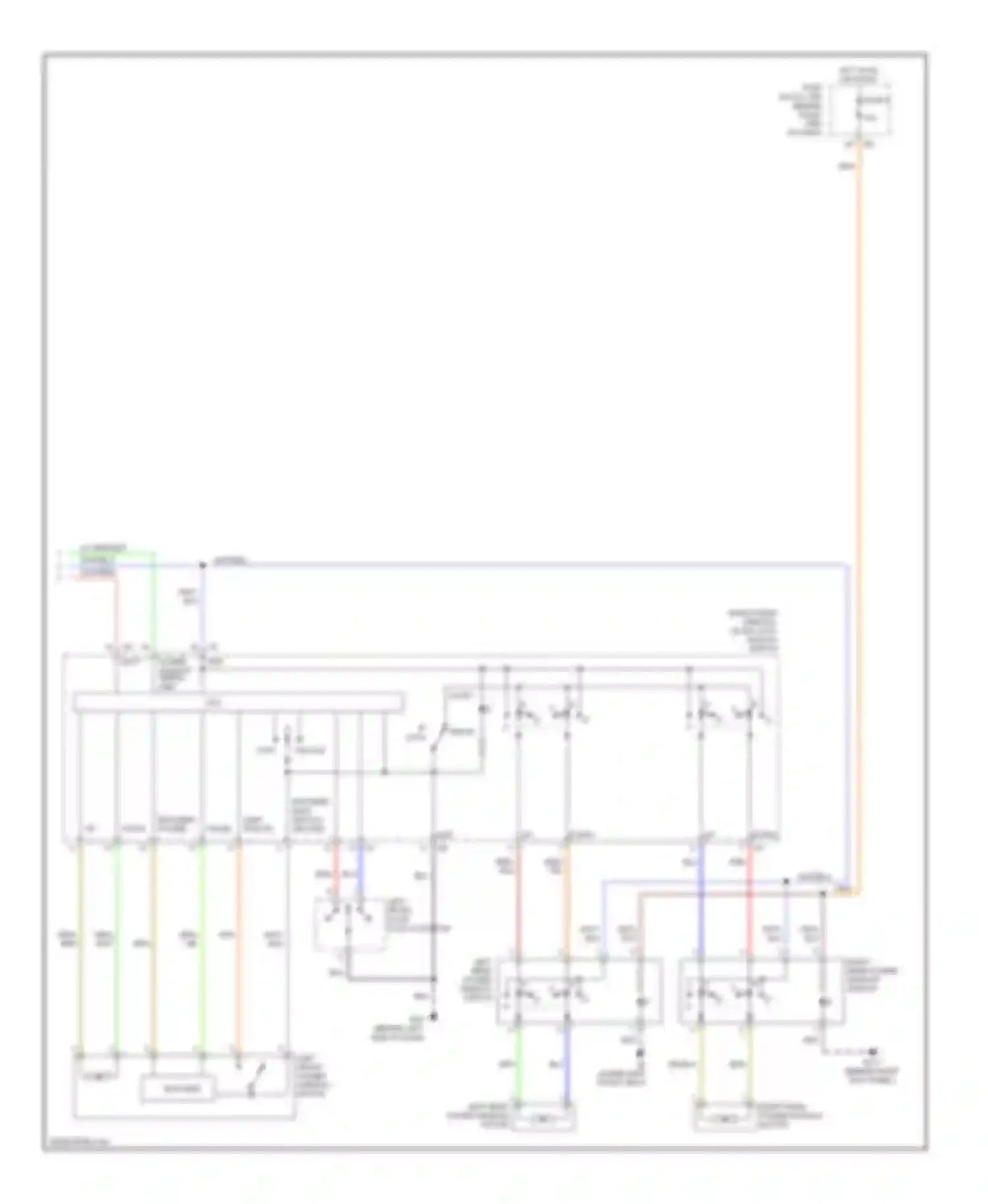 Titan Nissan I (2003-2006): Power windows circuit, with crew cab (2 of 2)