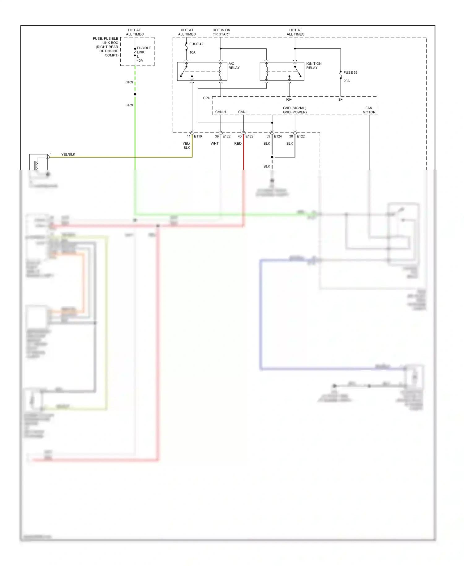 Wiring diagram a/c compressor for Nissan Titan I (2003-2006) (1 of 1)