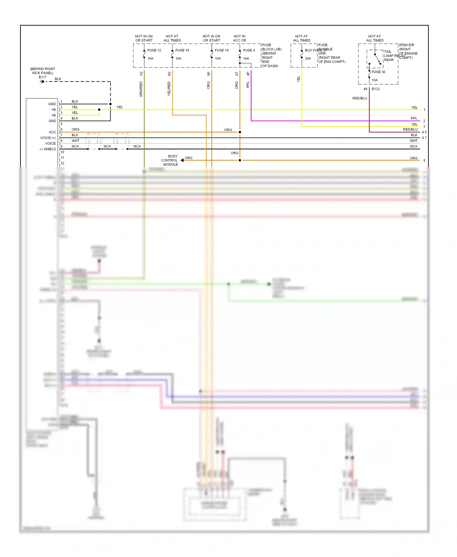 Wiring diagram body control module for Nissan Titan I (2003-2006) (1 of 1)