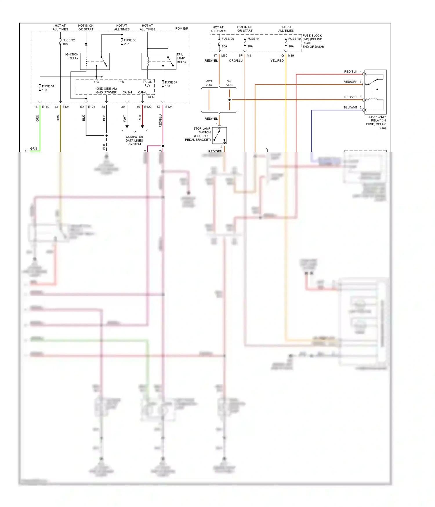 Wiring diagram column shift for Nissan Titan I (2003-2006) (2 of 2)