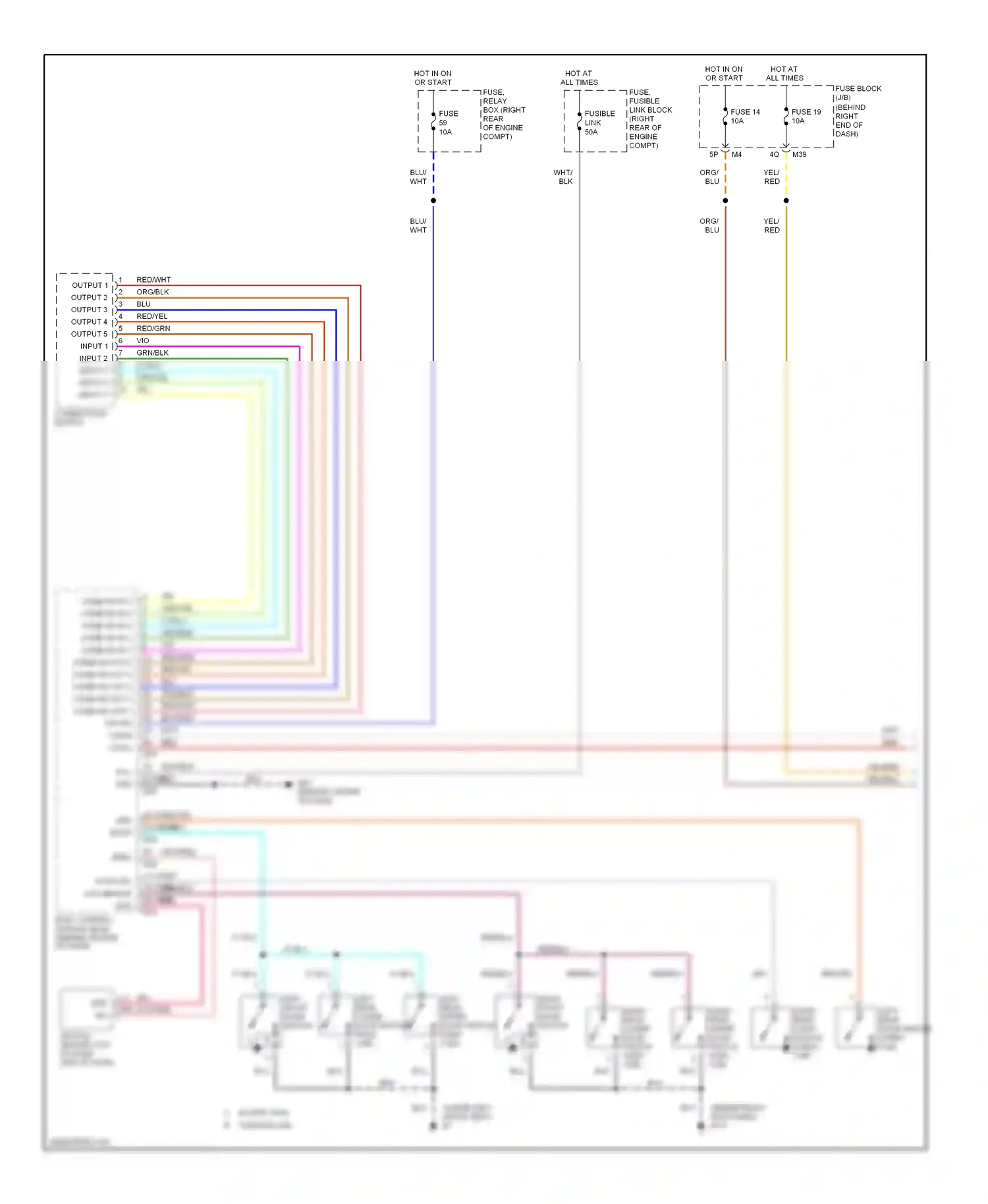 Wiring diagram combination switch for Nissan Titan I (2003-2006) (1 of 12)