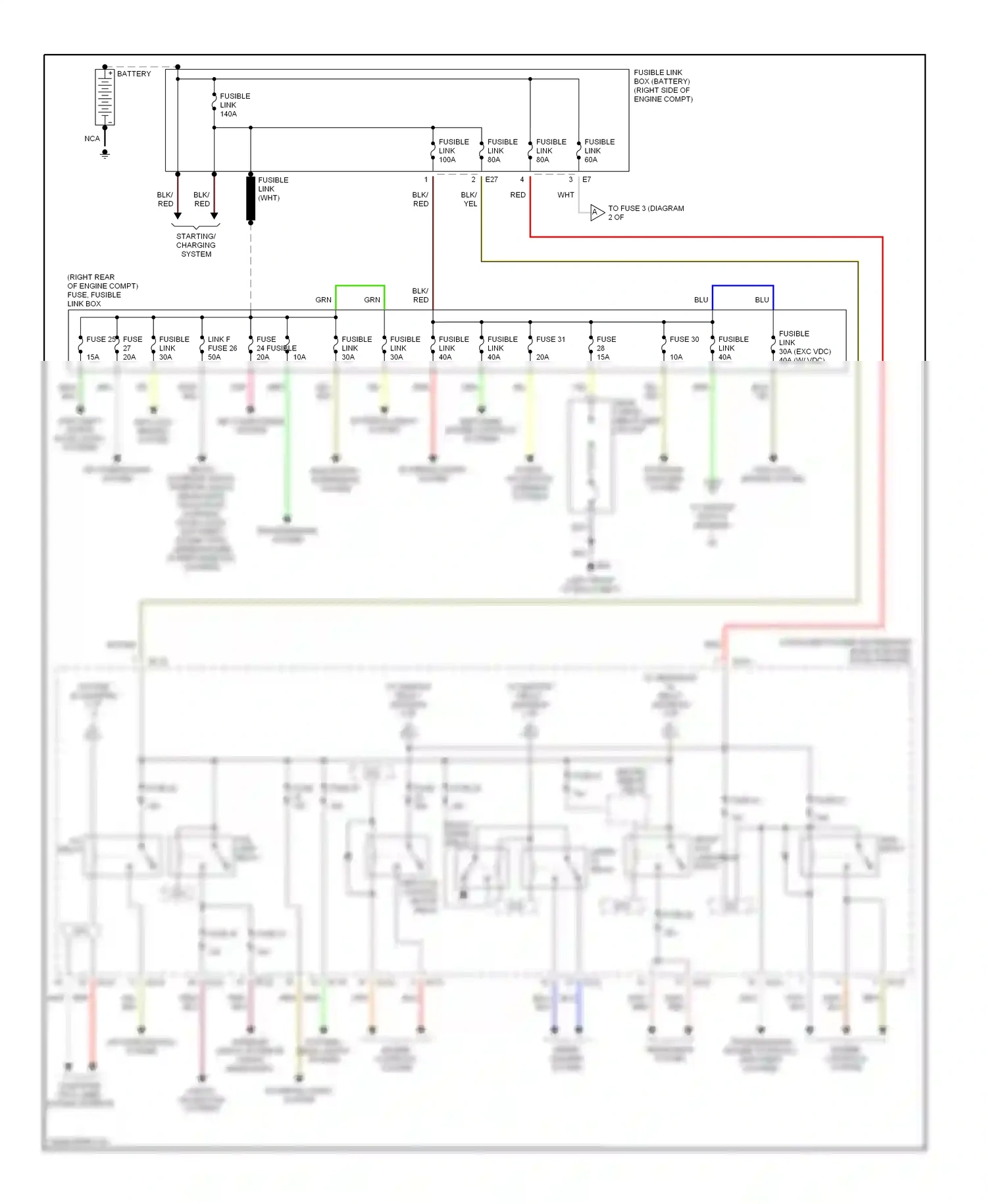 Wiring diagram defogger, engine controls systems for Nissan Titan I (2003-2006) (1 of 1)