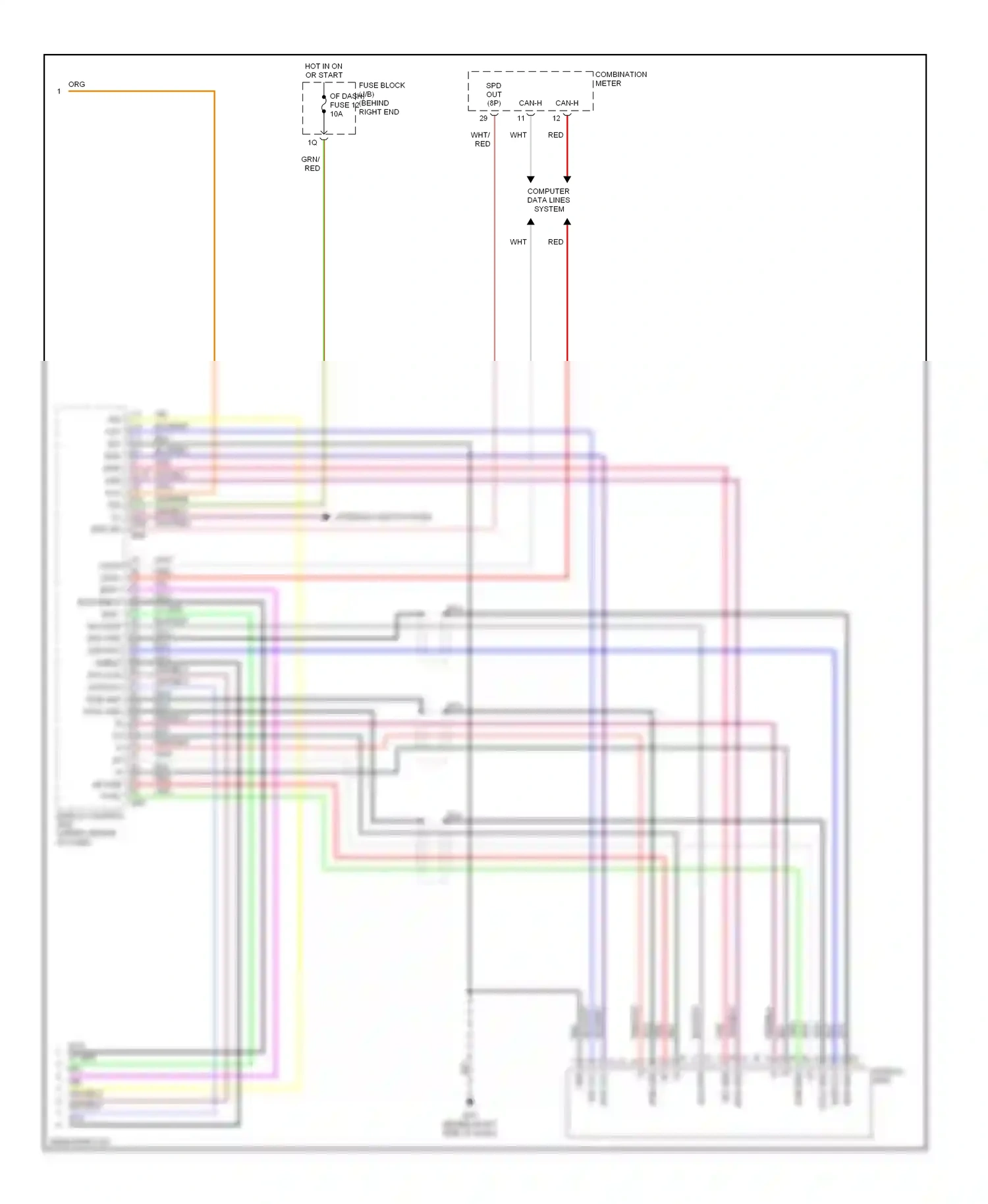 Wiring diagram display unit for Nissan Titan I (2003-2006) (2 of 2)