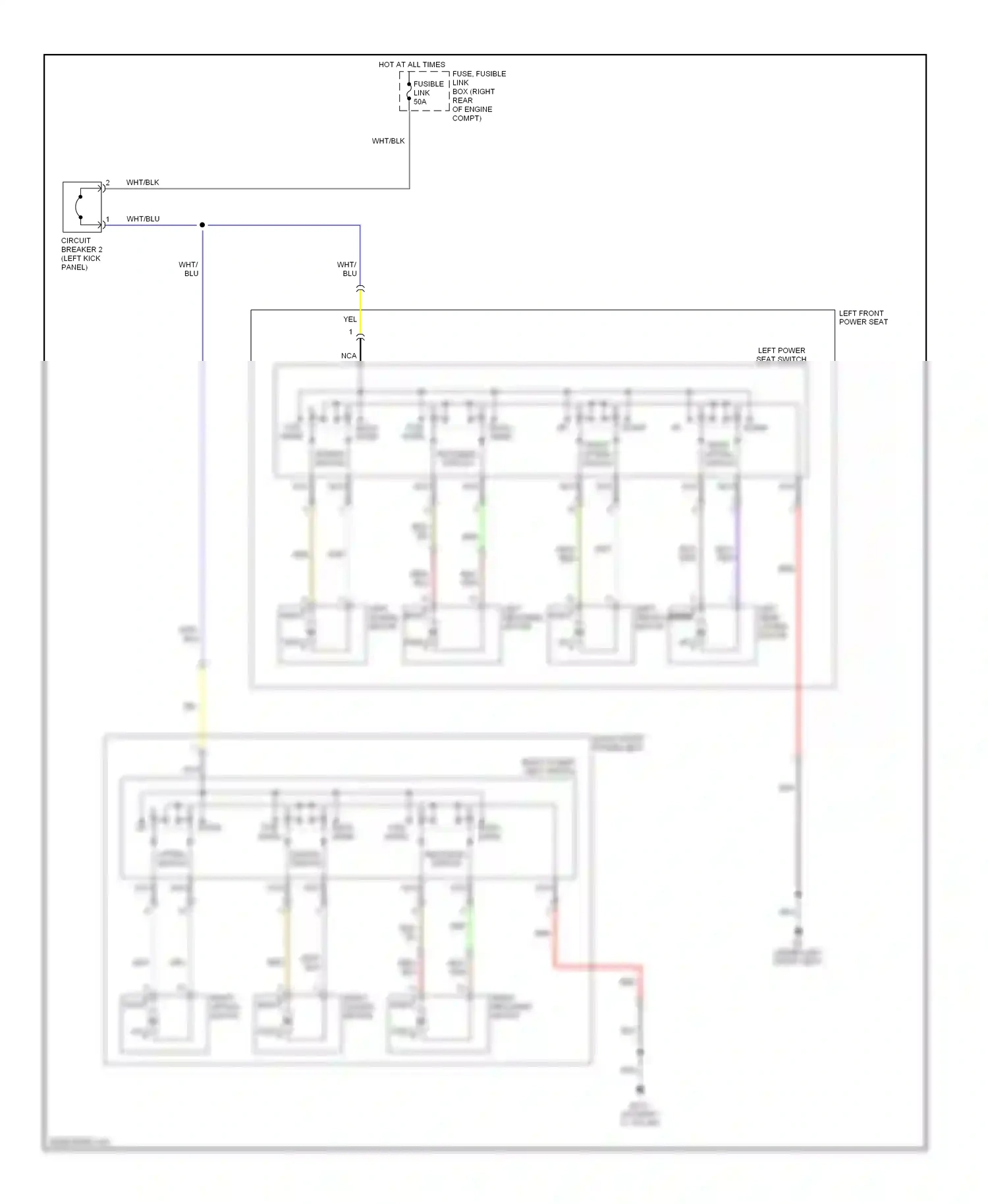 Wiring diagram front lifting switch for Nissan Titan I (2003-2006) (1 of 1)