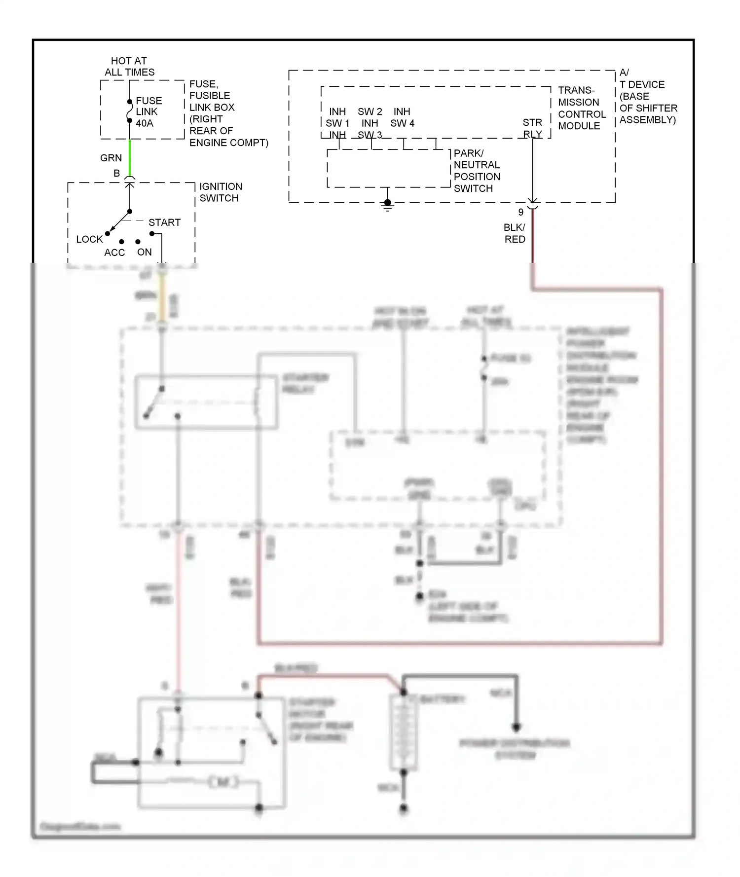 Wiring diagram ignition switch for Nissan Titan I (2003-2006) (3 of 3)