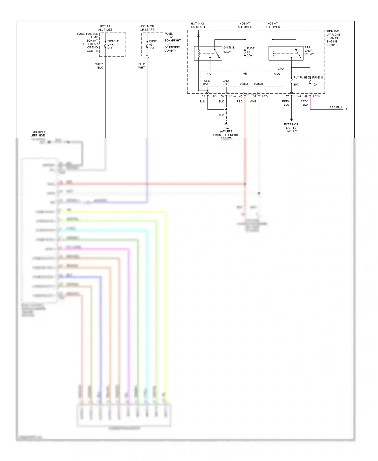 Wiring diagram input 5 for Nissan Titan I (2003-2006) (2 of 3)