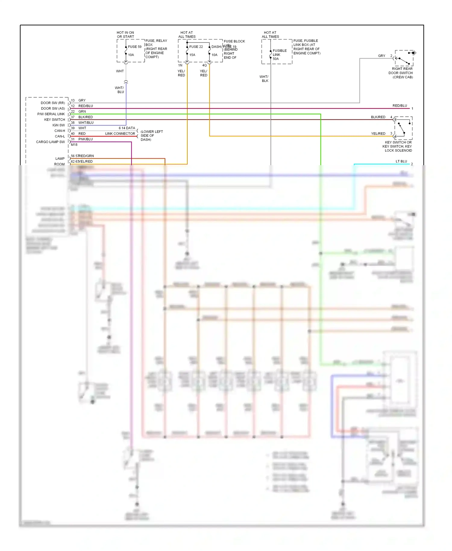 Wiring diagram lock switch unlock switch for Nissan Titan I (2003-2006) (1 of 1)