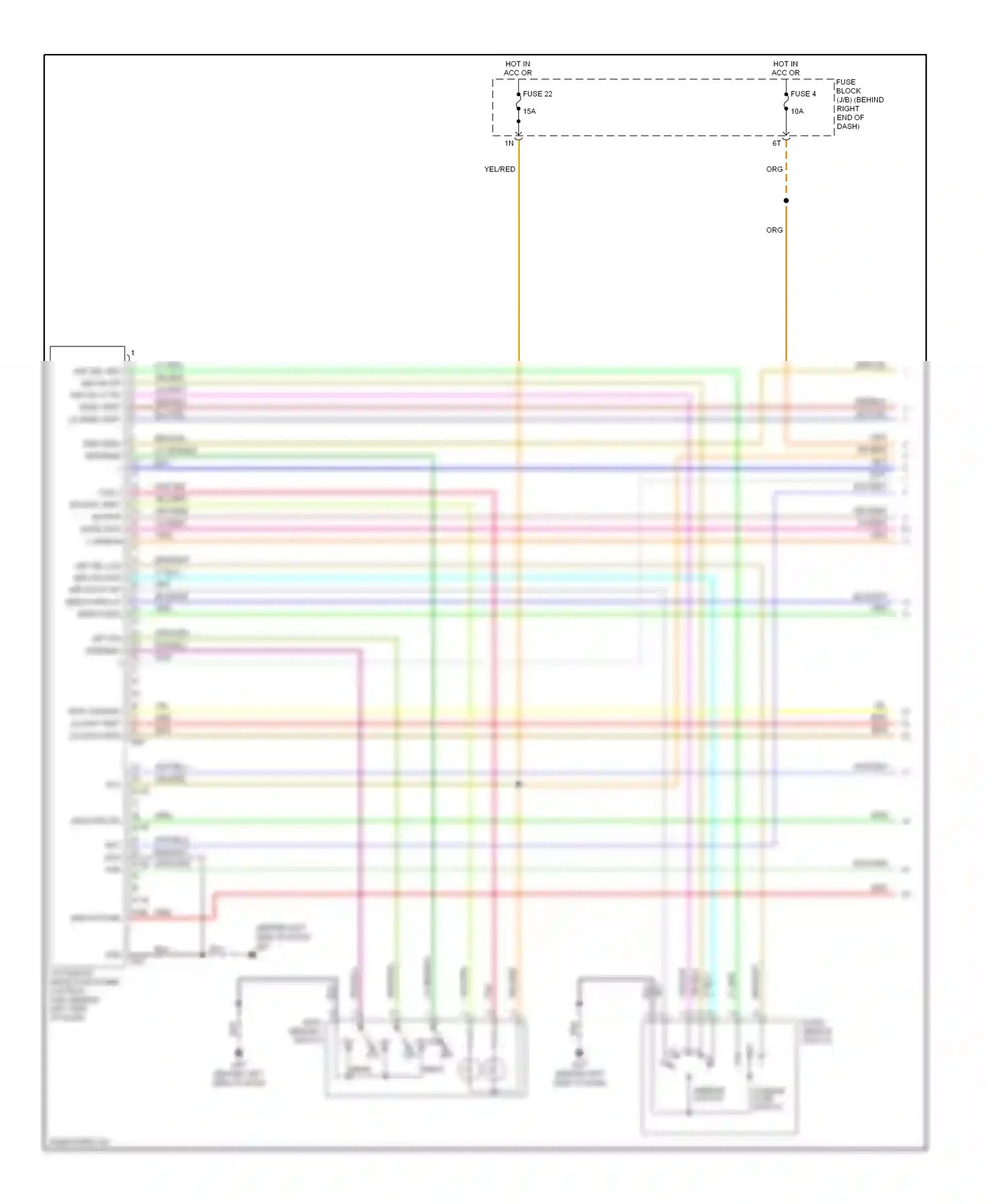 Wiring diagram mirror switch for Nissan Titan I (2003-2006) (1 of 1)