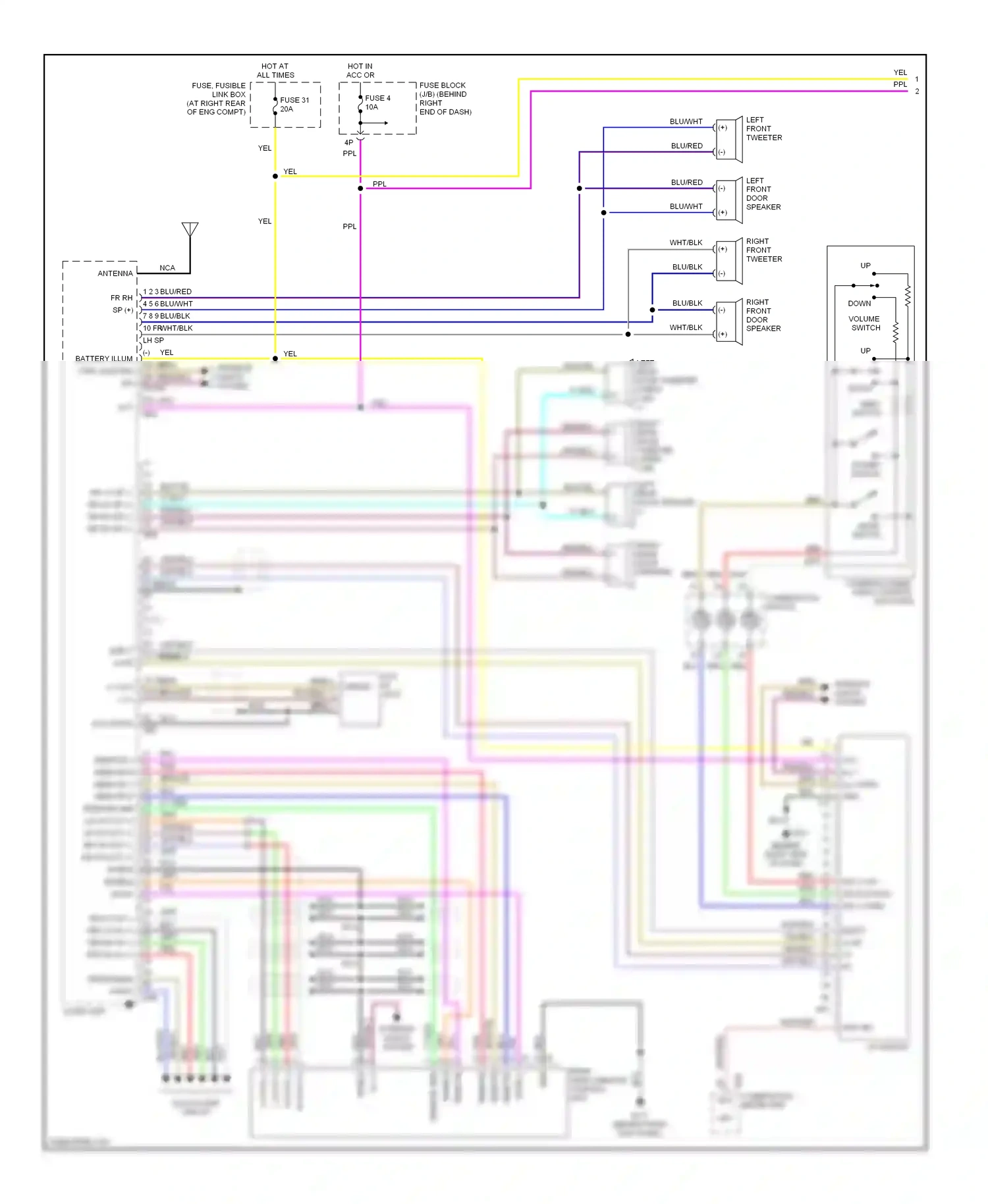 Wiring diagram mode switch for Nissan Titan I (2003-2006) (1 of 3)