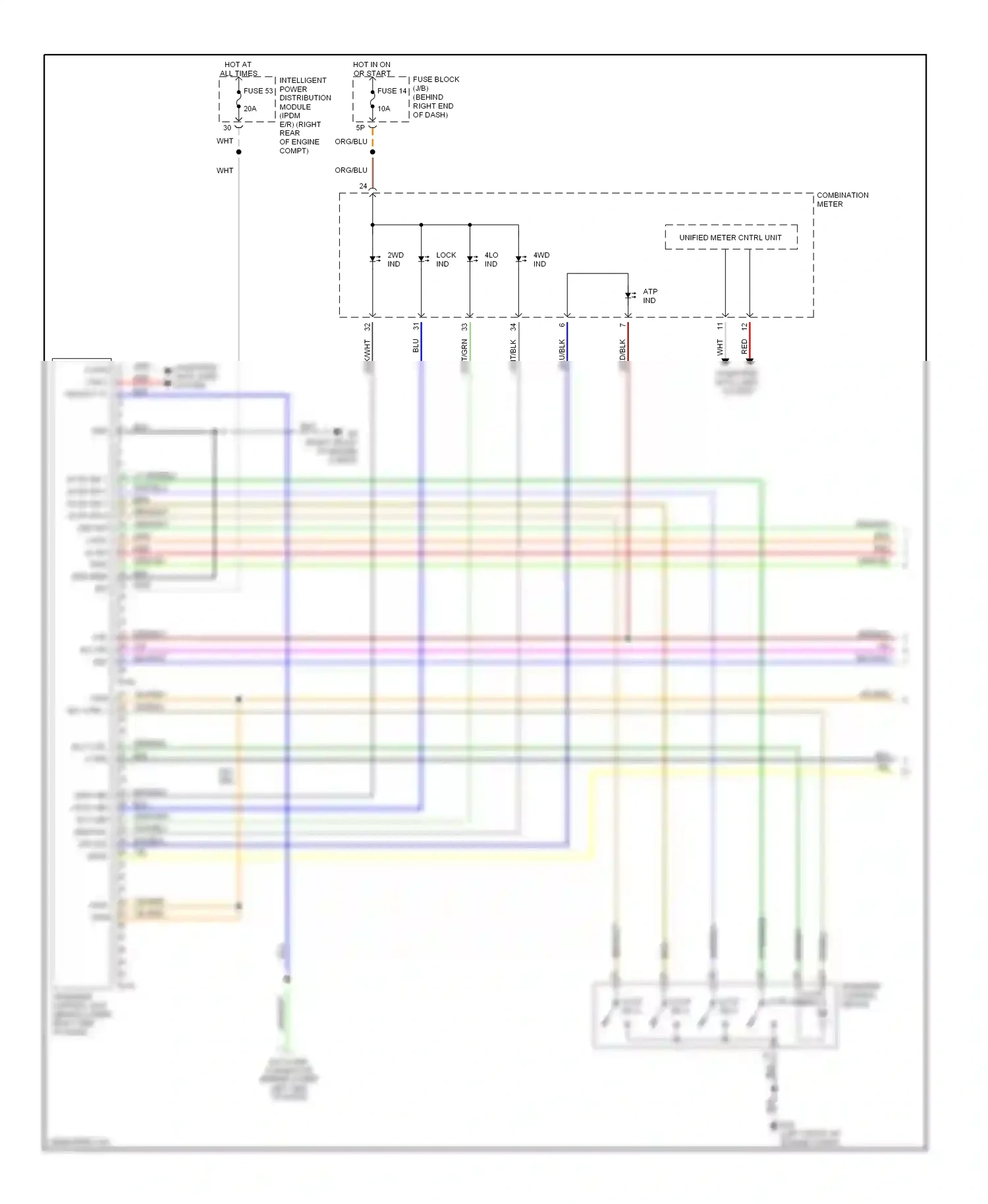 Wiring diagram transfer control unit for Nissan Titan I (2003-2006) (1 of 1)