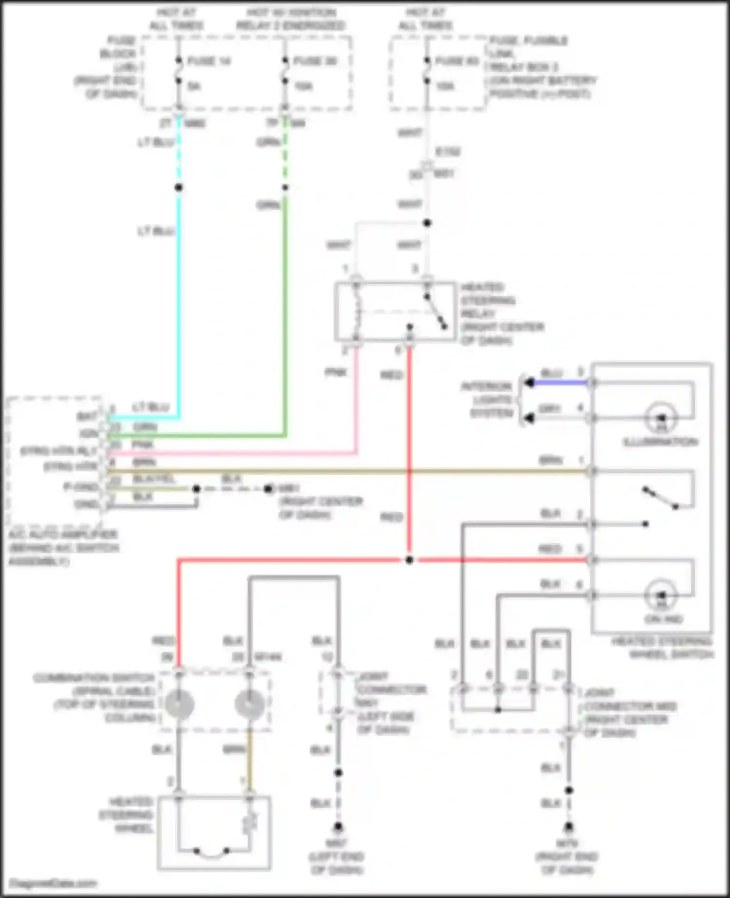 Wiring diagram a/c auto amplifier for Nissan Titan II facelift (2019-2024) (1 of 1)