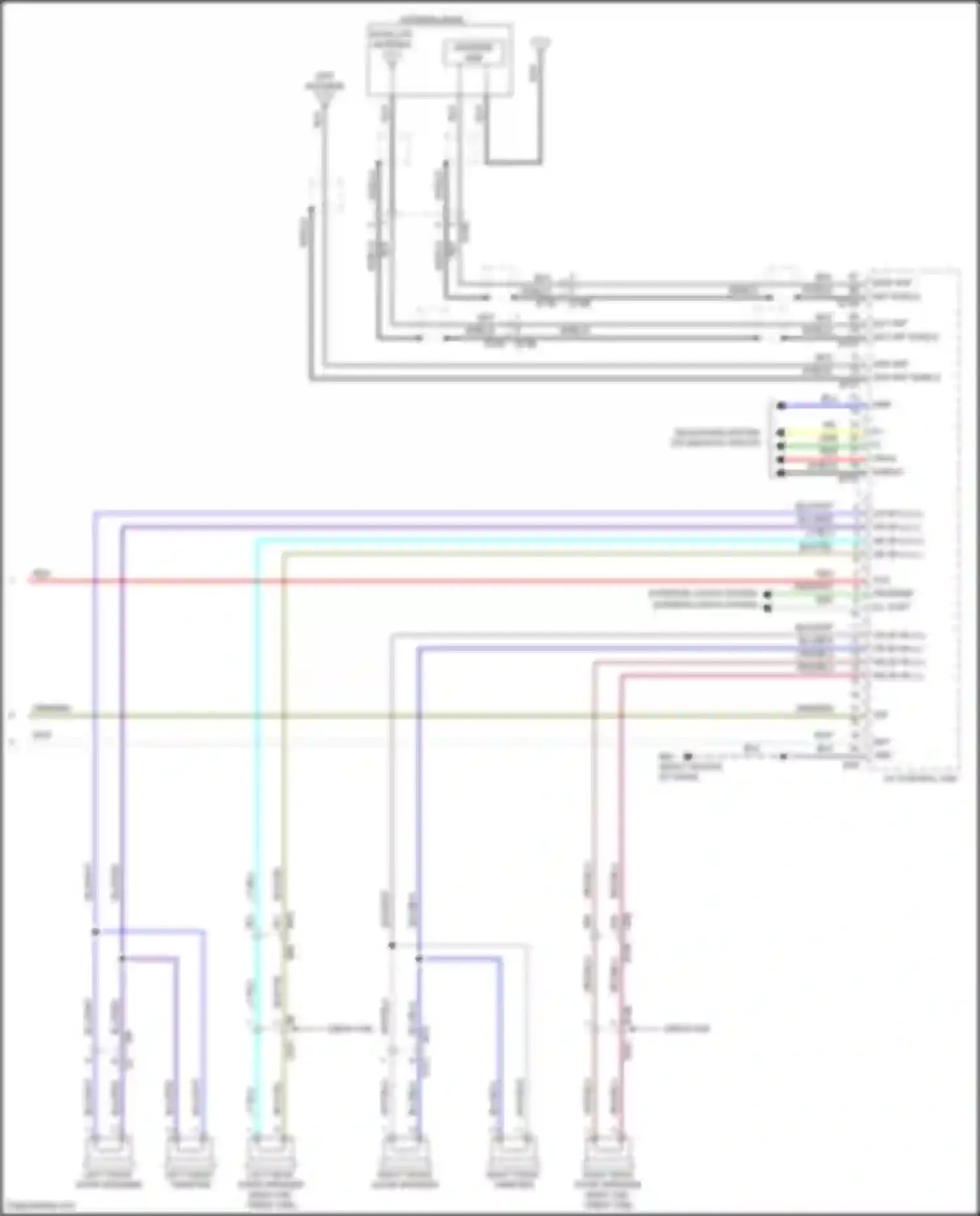 Wiring diagram antenna base for Nissan Titan II facelift (2019-2024) (2 of 4)