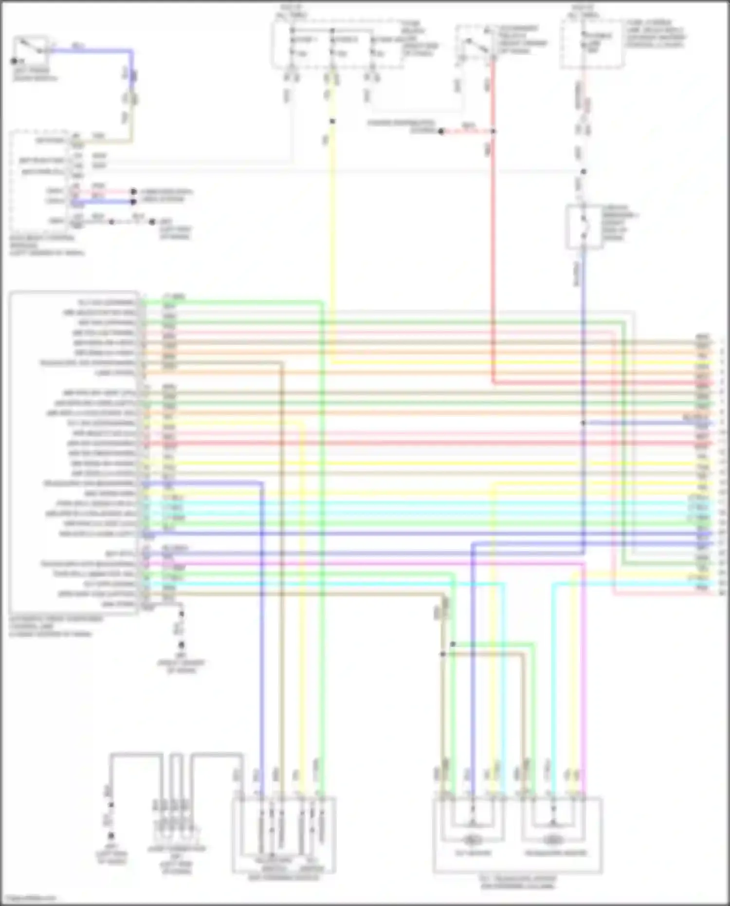 Wiring diagram automatic drive positioner control unit for Nissan Titan II facelift (2019-2024) (2 of 3)