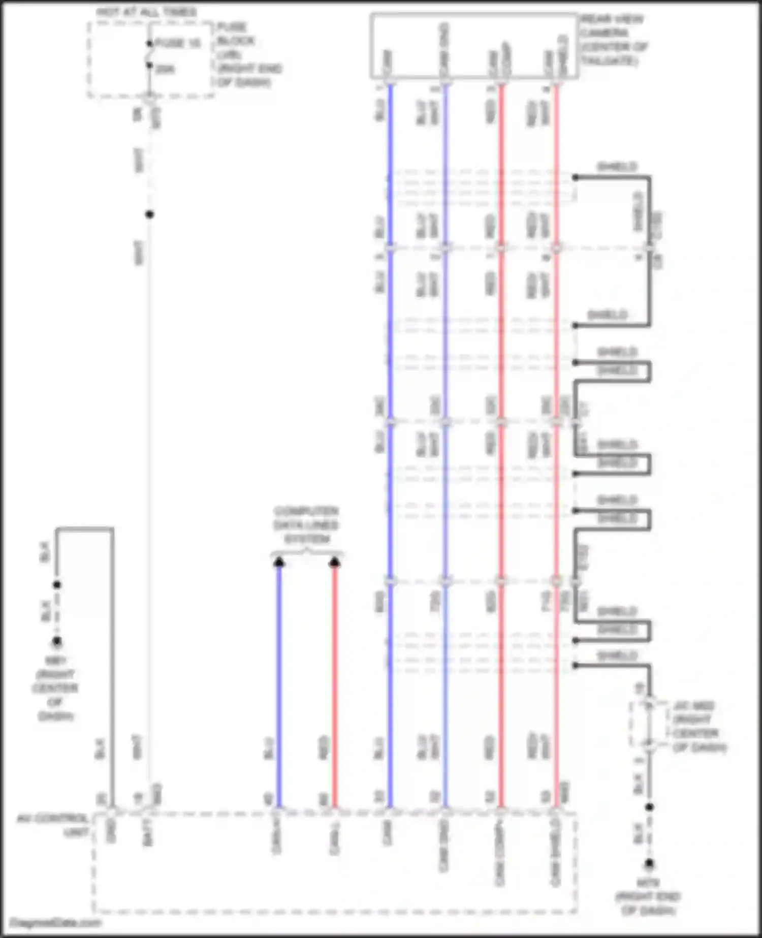 Wiring diagram comp+ for Nissan Titan II facelift (2019-2024) (2 of 2)