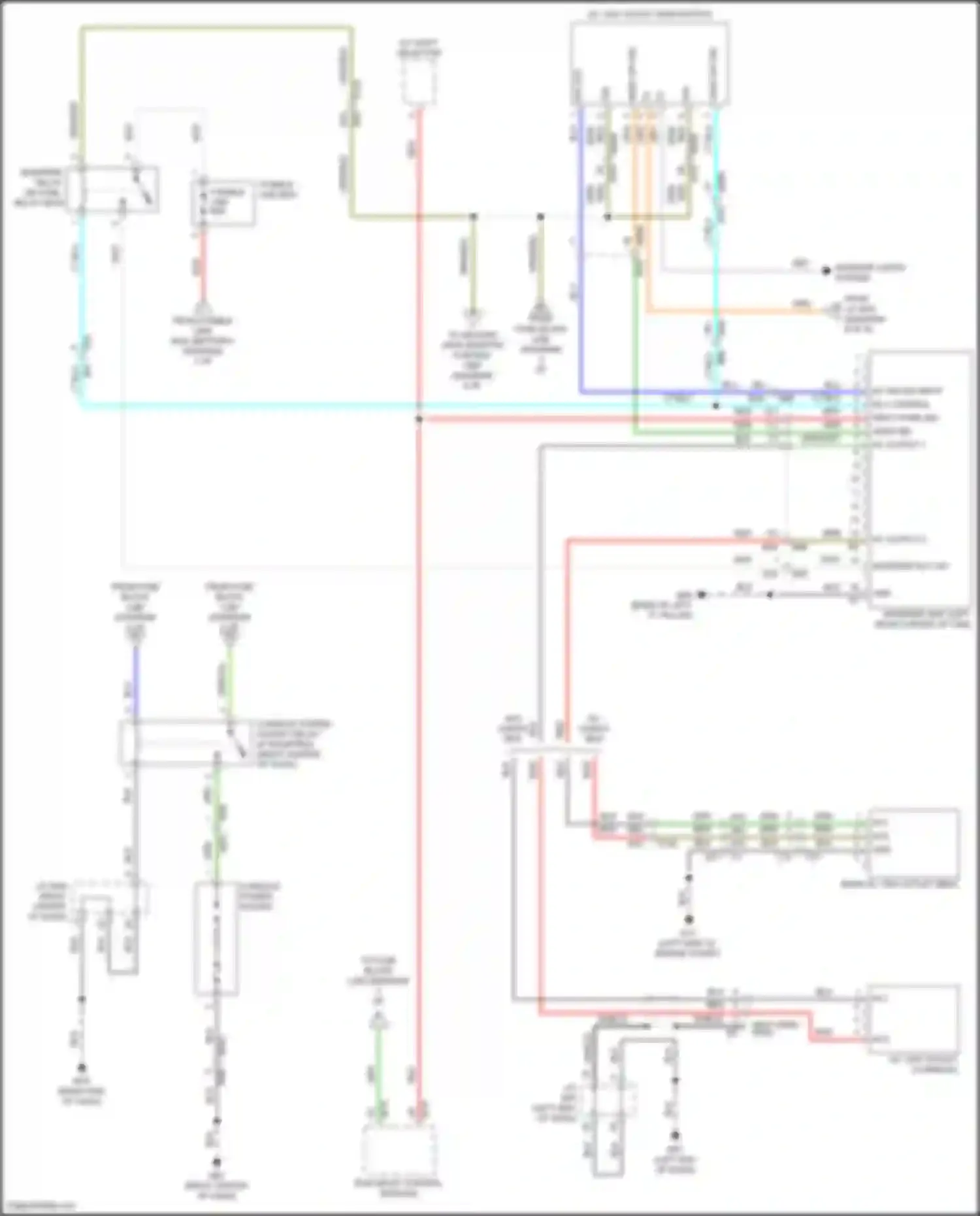 Wiring diagram console power socket for Nissan Titan II facelift (2019-2024) (2 of 2)