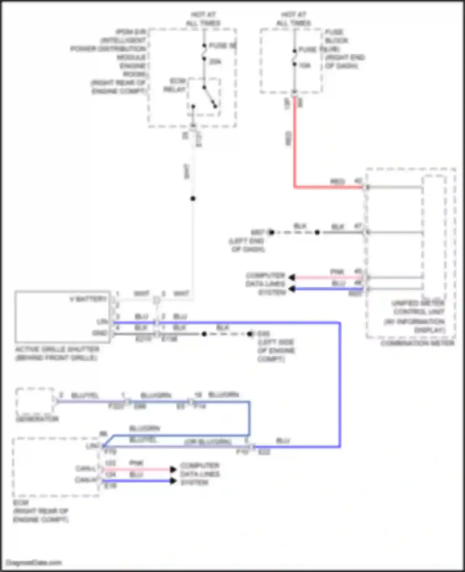 Wiring diagram ecm relay for Nissan Titan II facelift (2019-2024) (1 of 5)